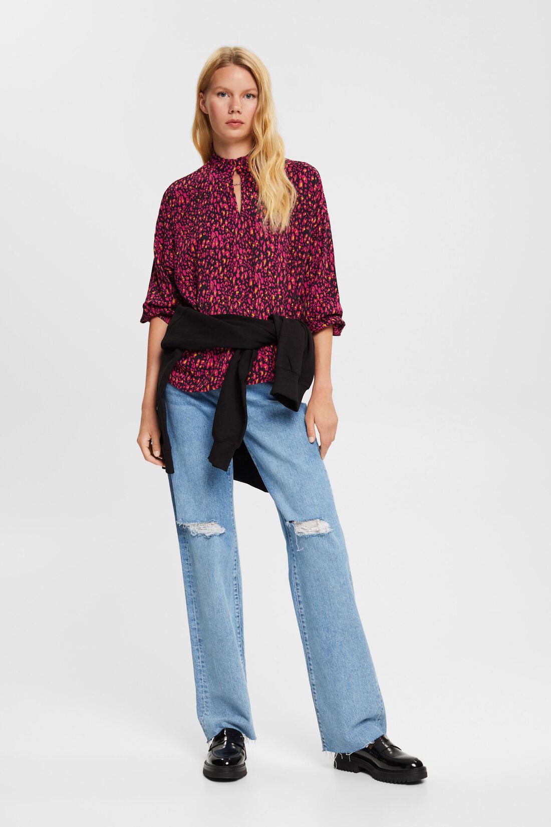 Gemusterte Bluse