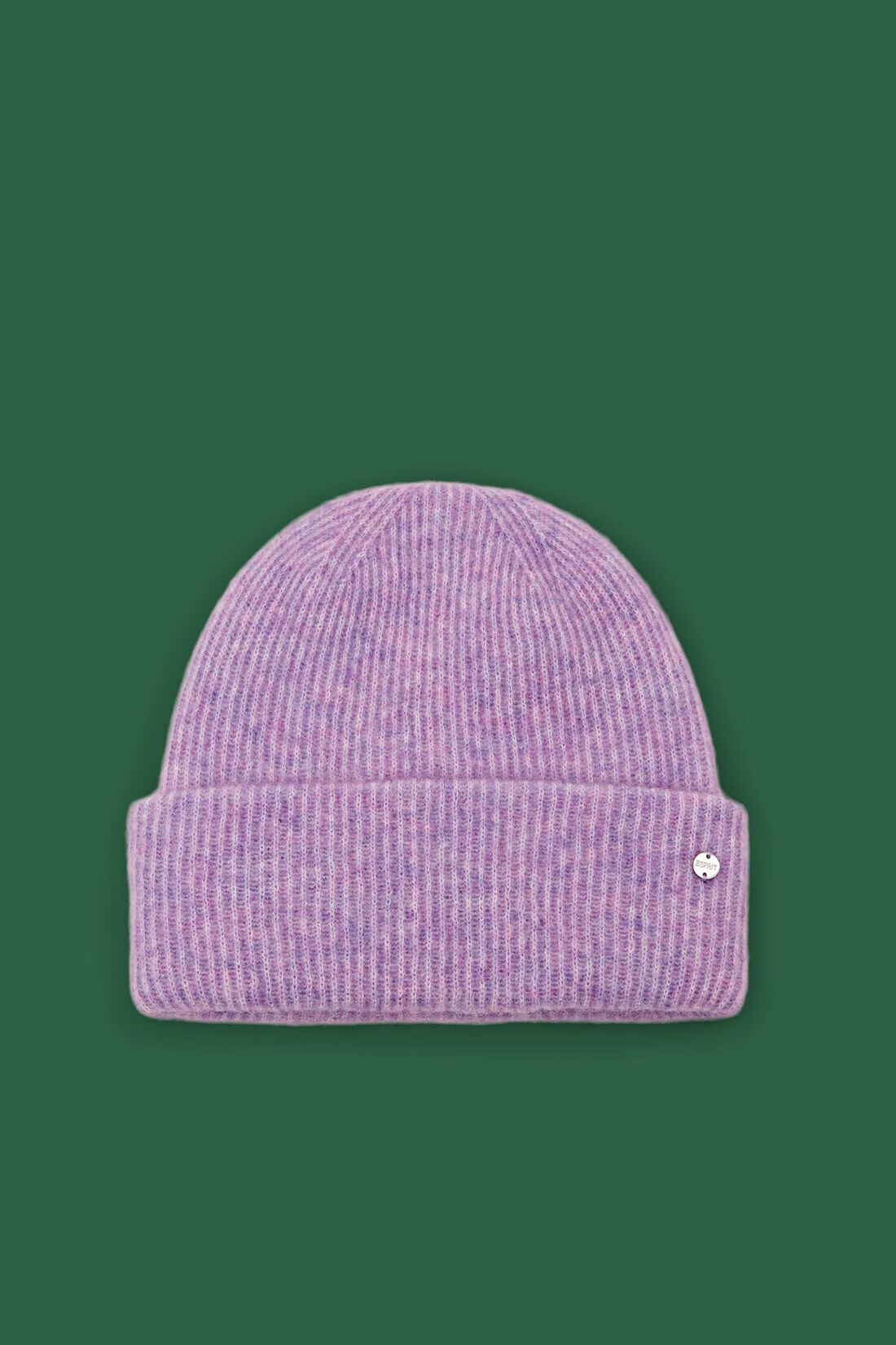 Gerippte Beanie aus Mohair-Wolle-Mix