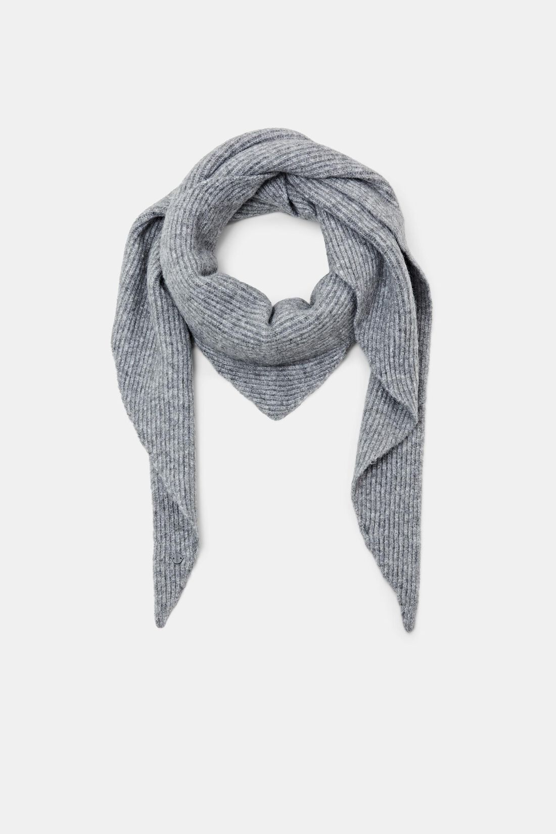 Dreieckiger Rippstrickschal