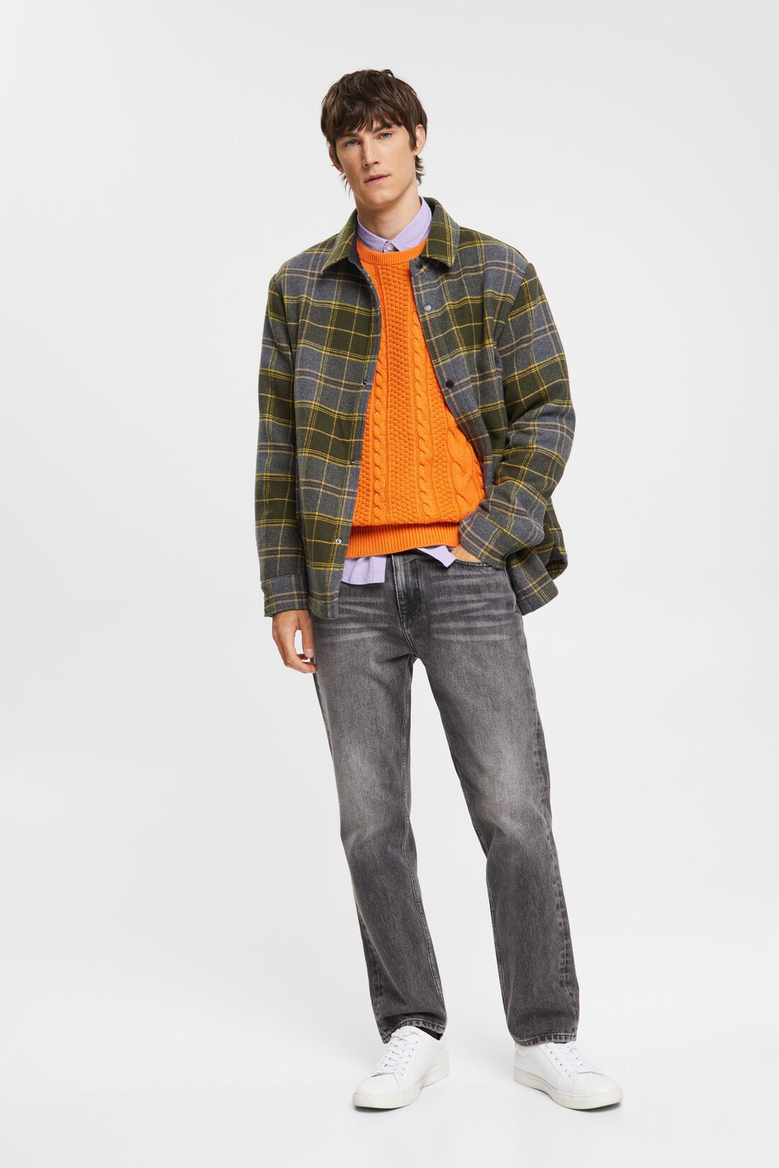 Pullover mit Zopf-Muster