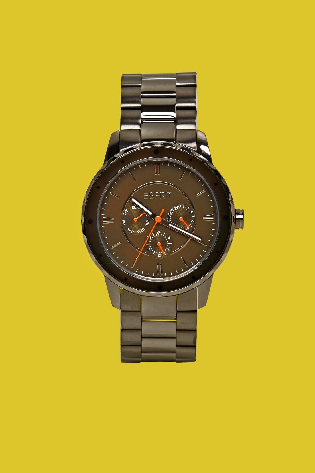 Edelstahl-Uhr mit Gliederarmband