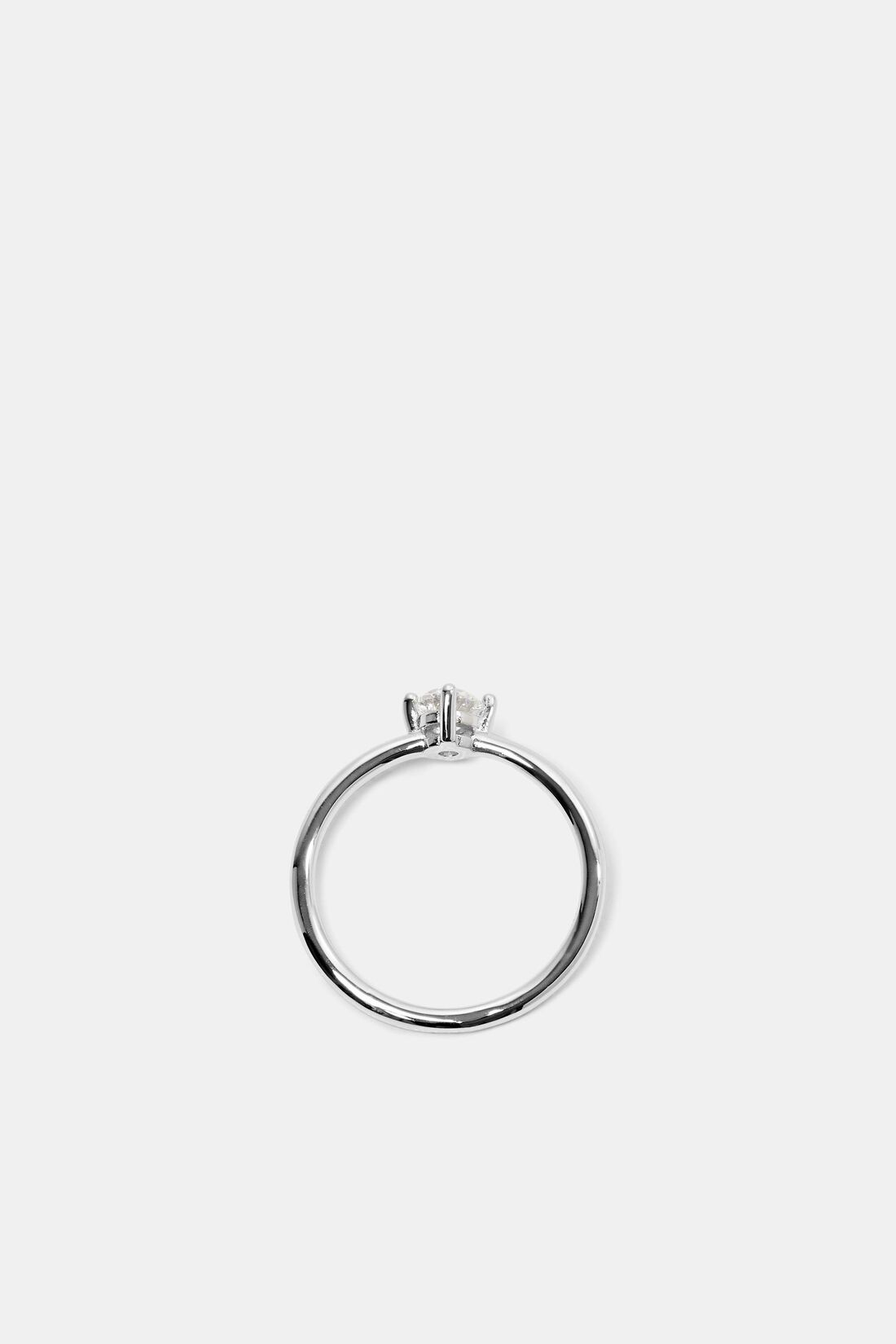 Sterlingsilber-Ring mit kubischem Zirkoniastein