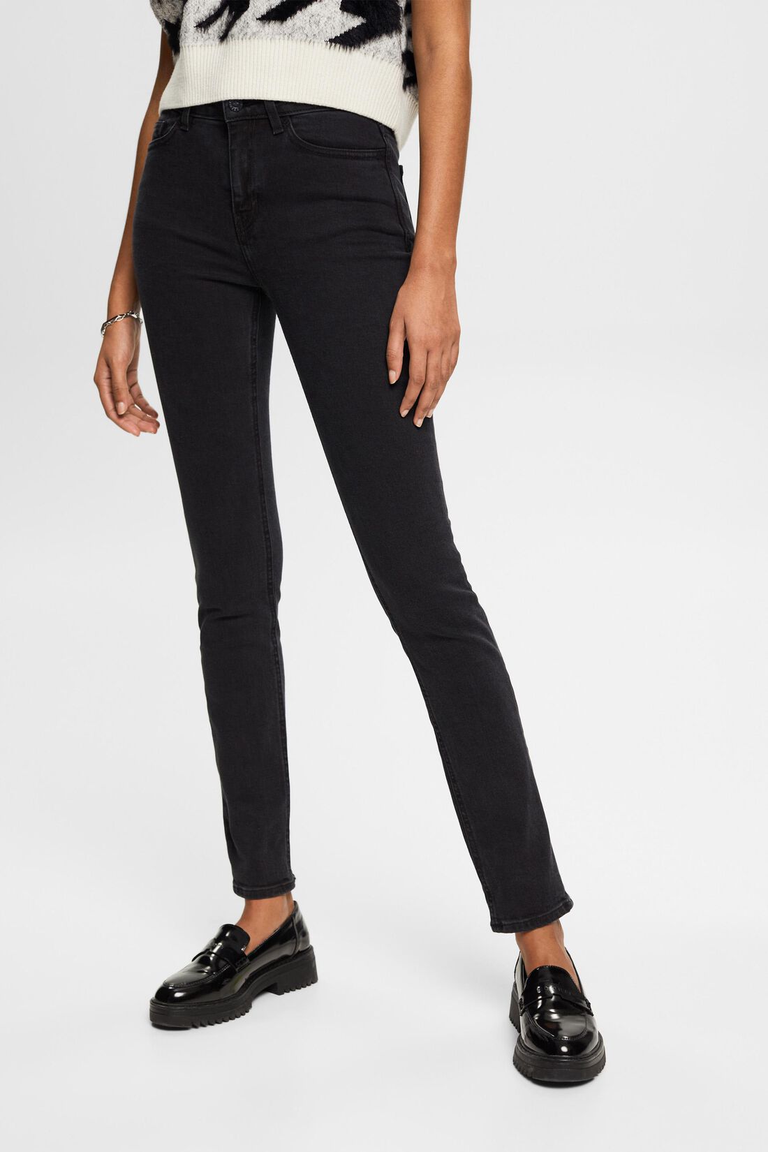 Schwarze Denim-Hose