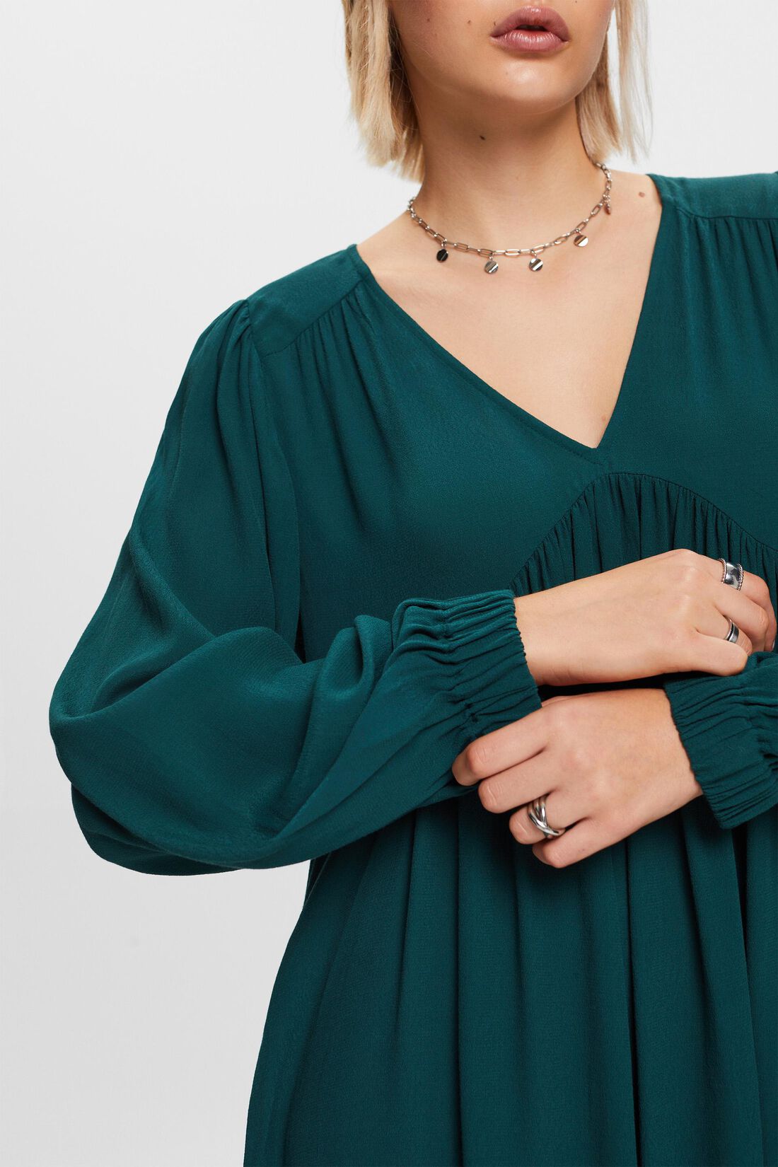 Chiffon-Minikleid in Crinkle-Optik