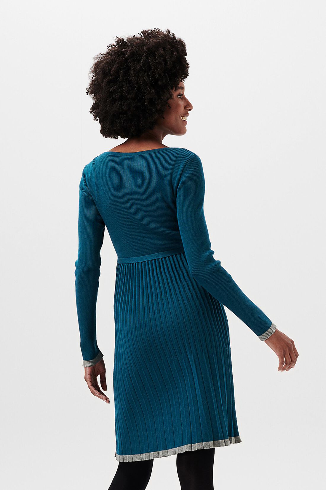 Plissiertes Strickkleid, Bio-Baumwolle