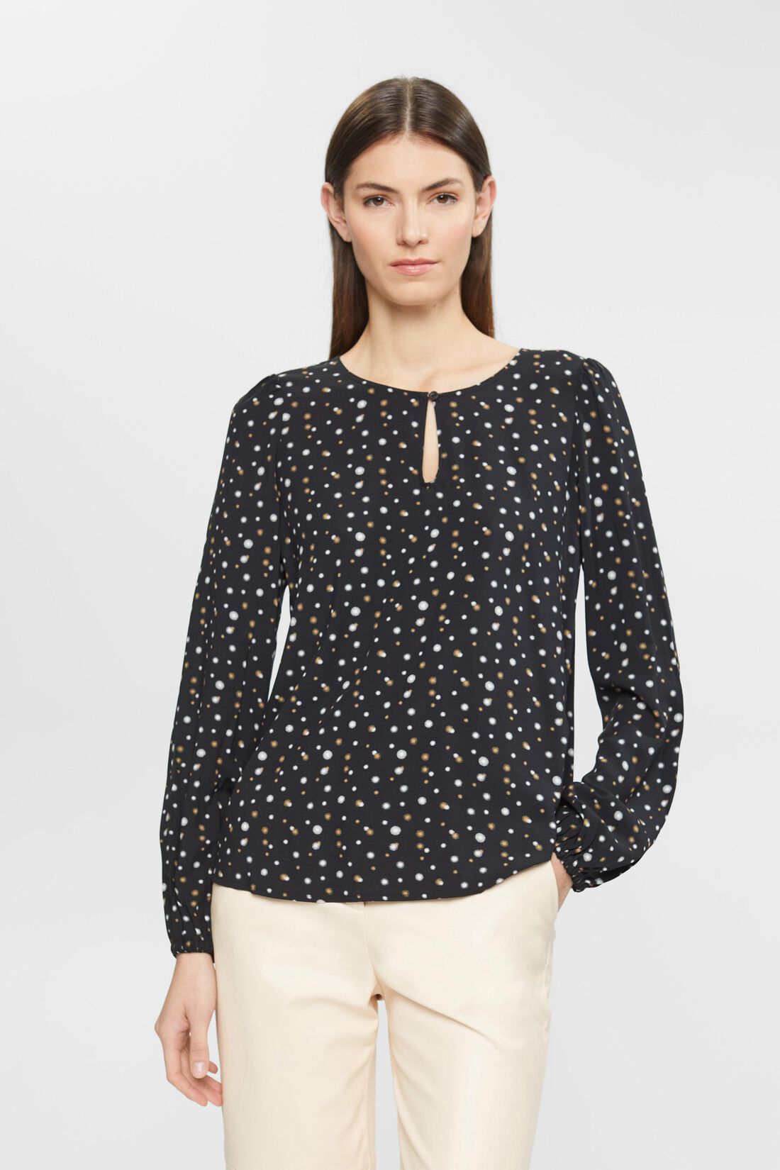 Gepunktete Bluse, LENZING&trade; ECOVERO&trade;