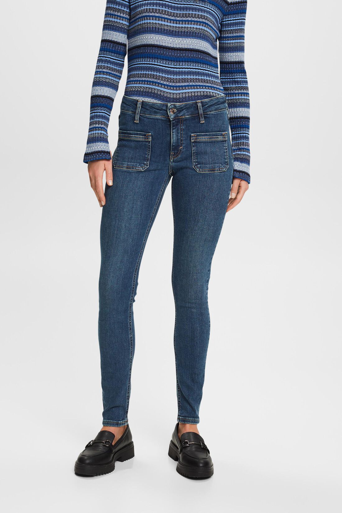 Skinny Jeans mit mittlerer Bundh&ouml;he