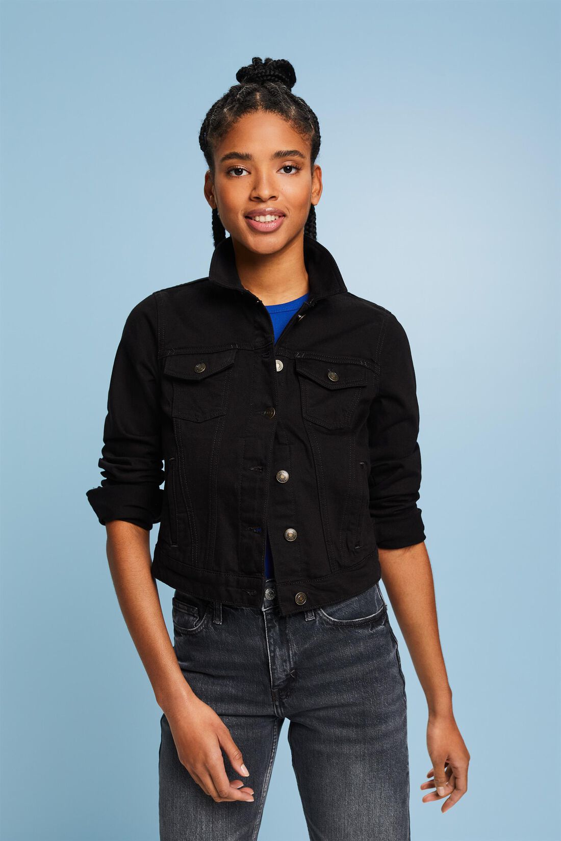 Jeansjacke in schmaler Passform