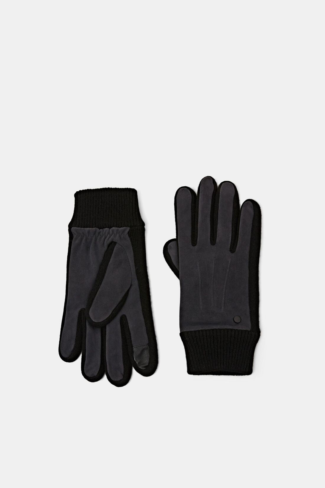 Handschuhe aus Rauleder und Wolle