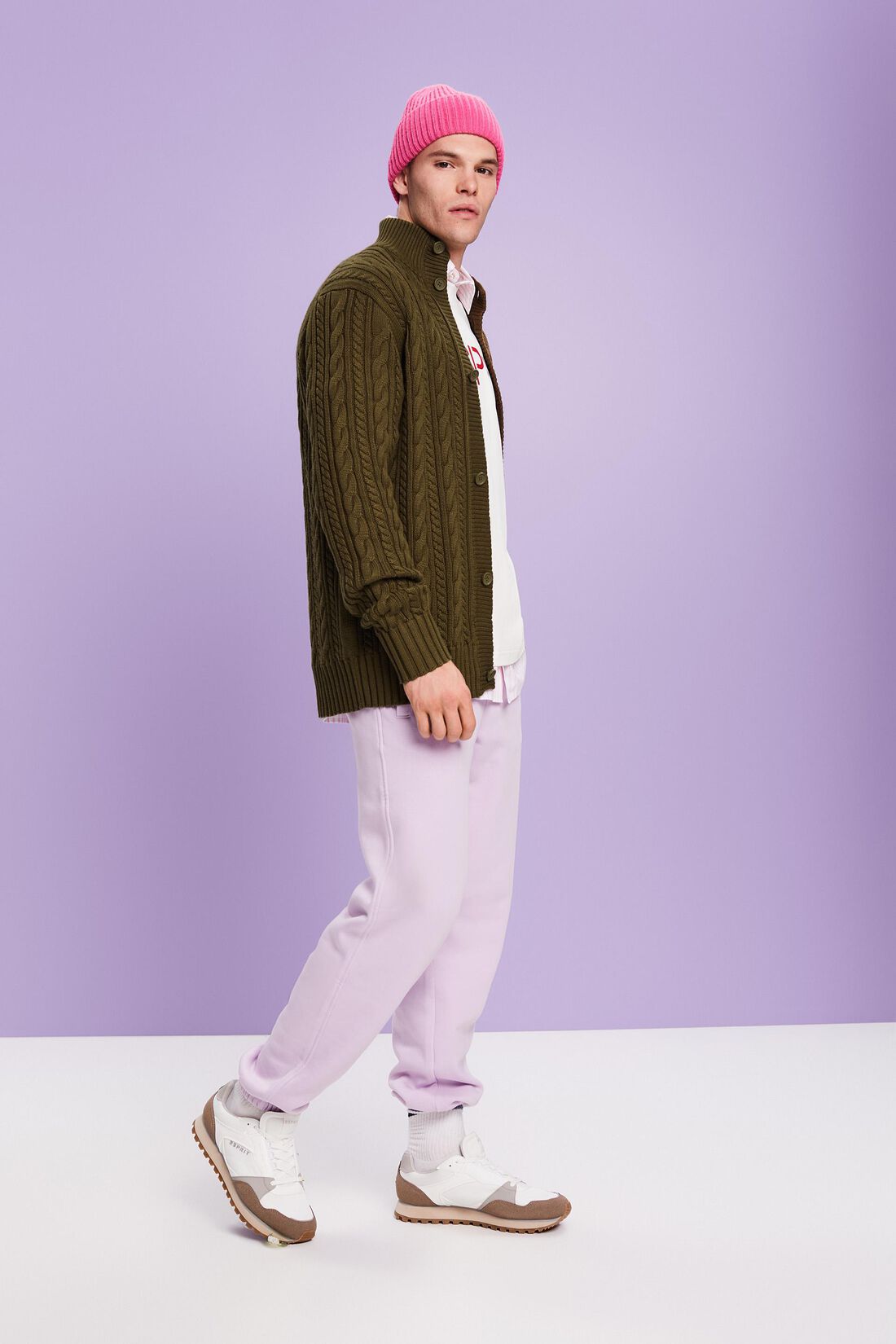 Zopfstrickcardigan aus Bio-Baumwolle