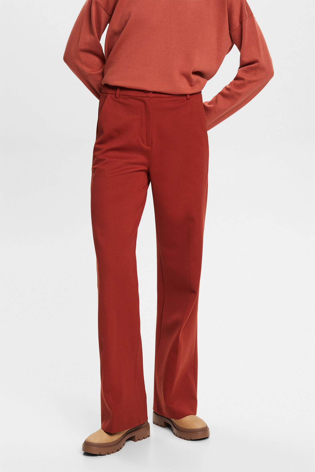 Punto-Jersey-Hose mit gerader Passform