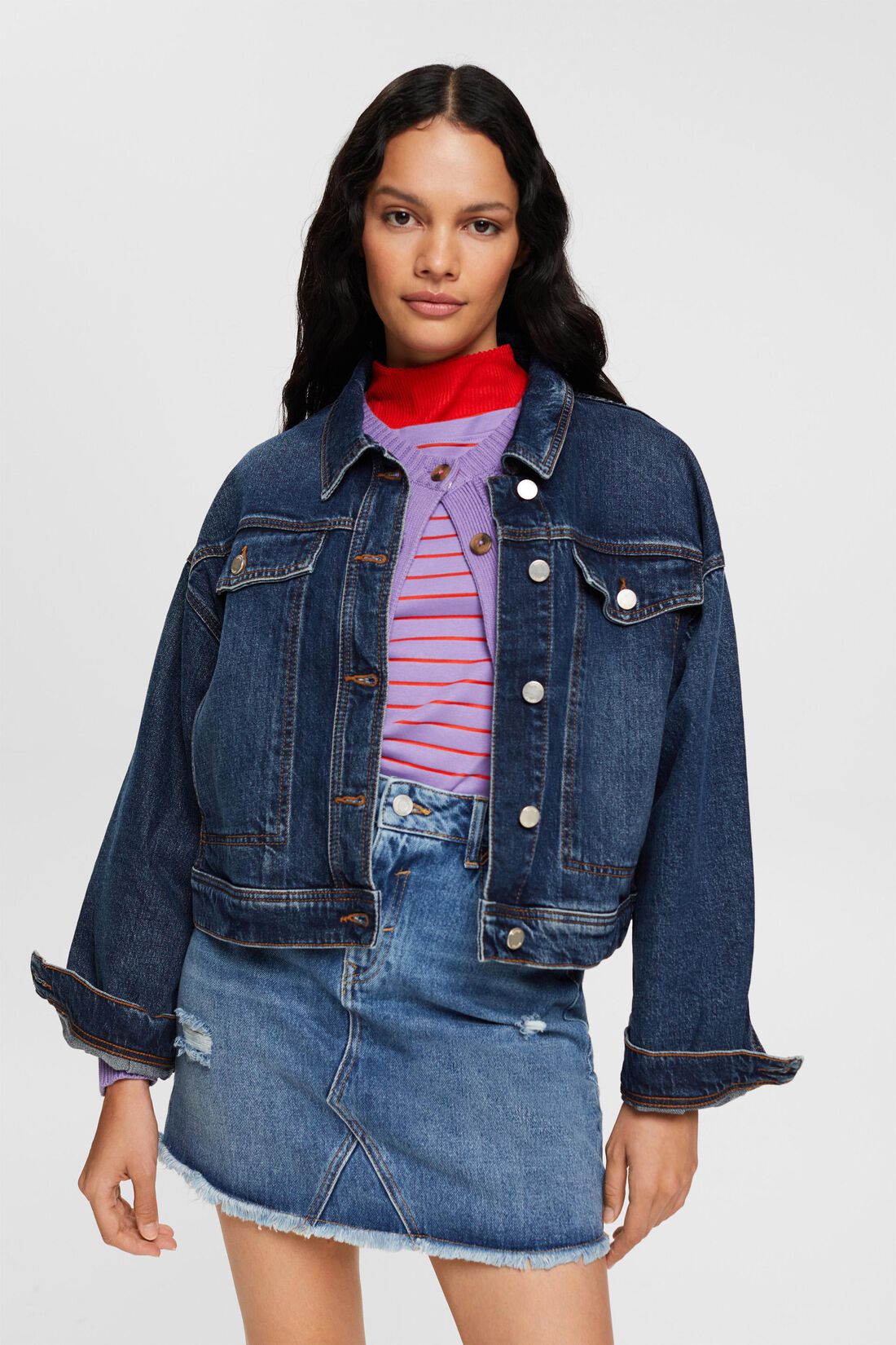 Cropped Jeansjacke