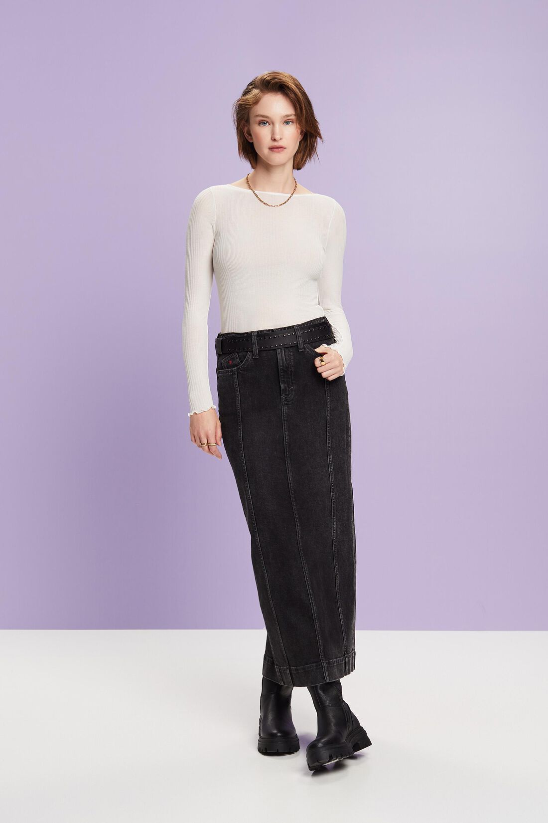 Maxi-Jeansrock