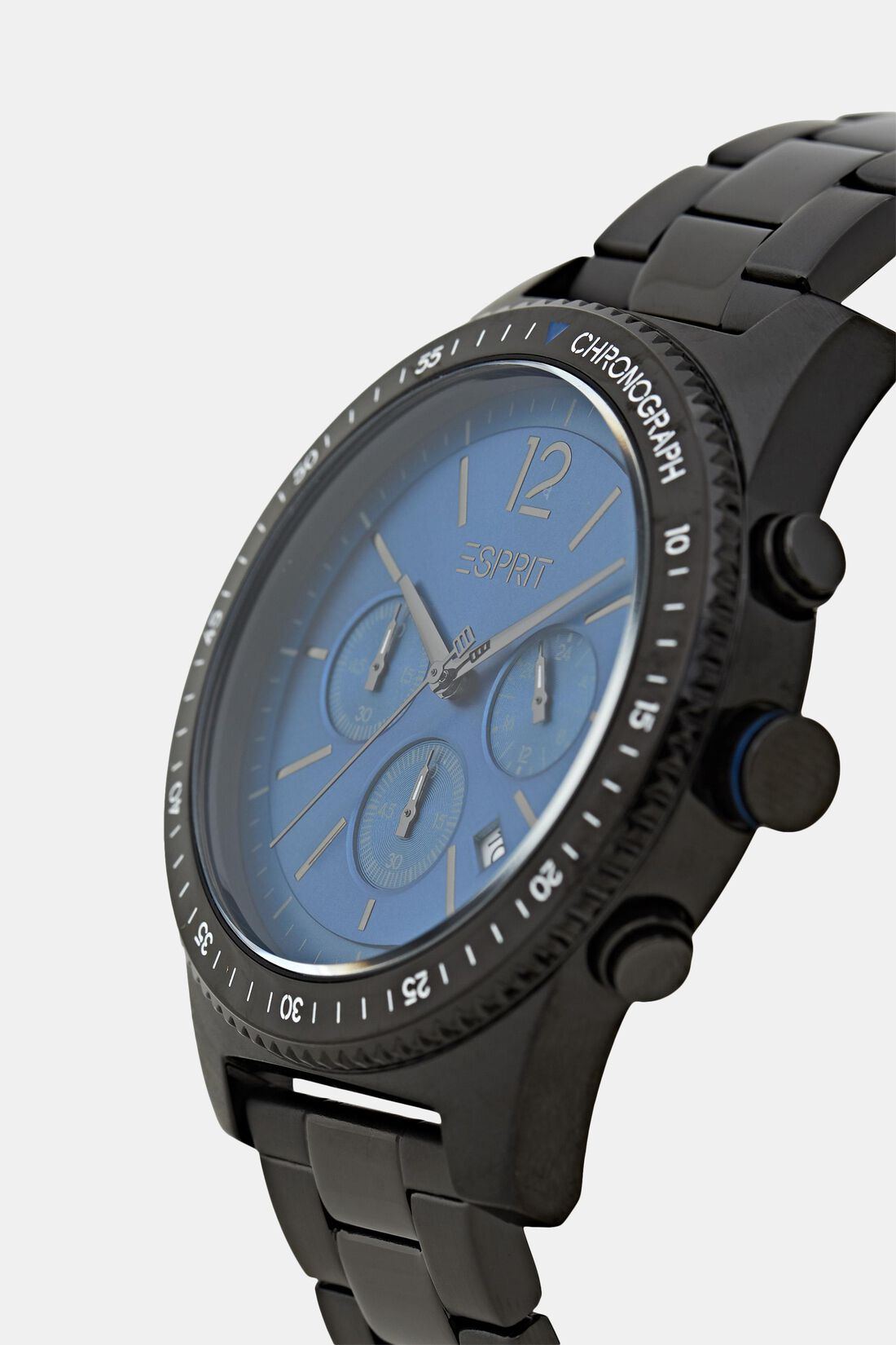 Edelstahl-Chronograph mit Gliederarmband