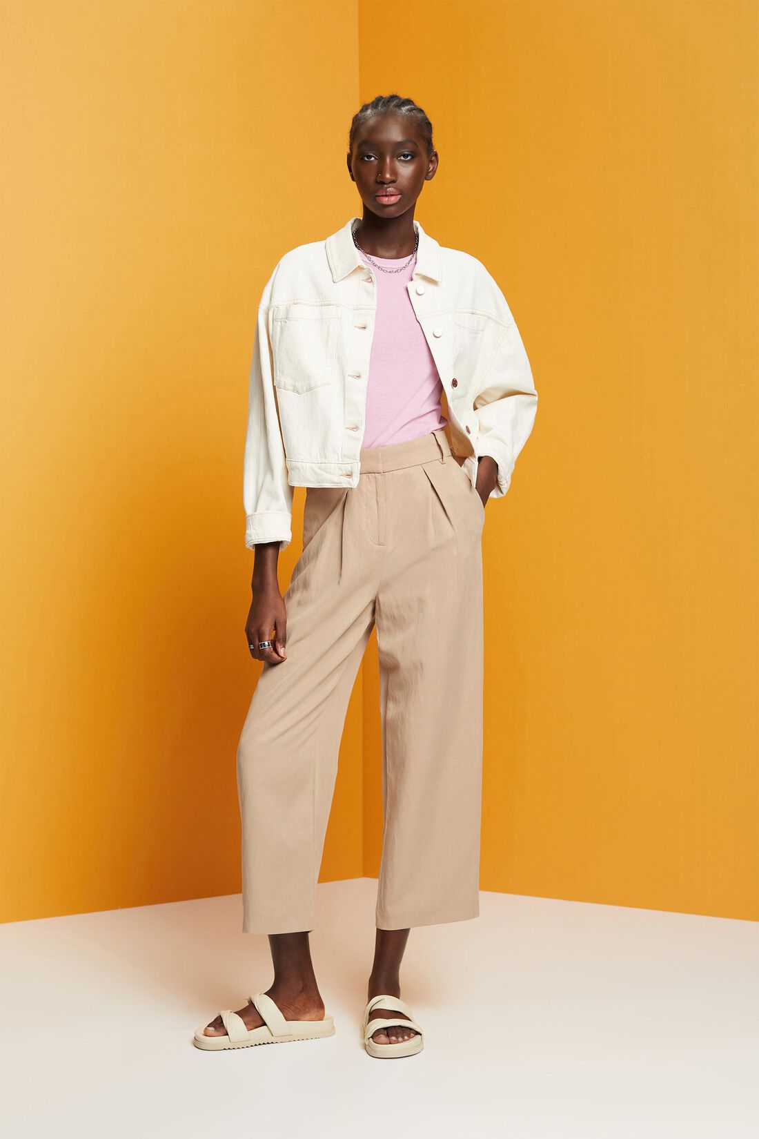 Oversize Jeansjacke in Cropped-L&auml;nge