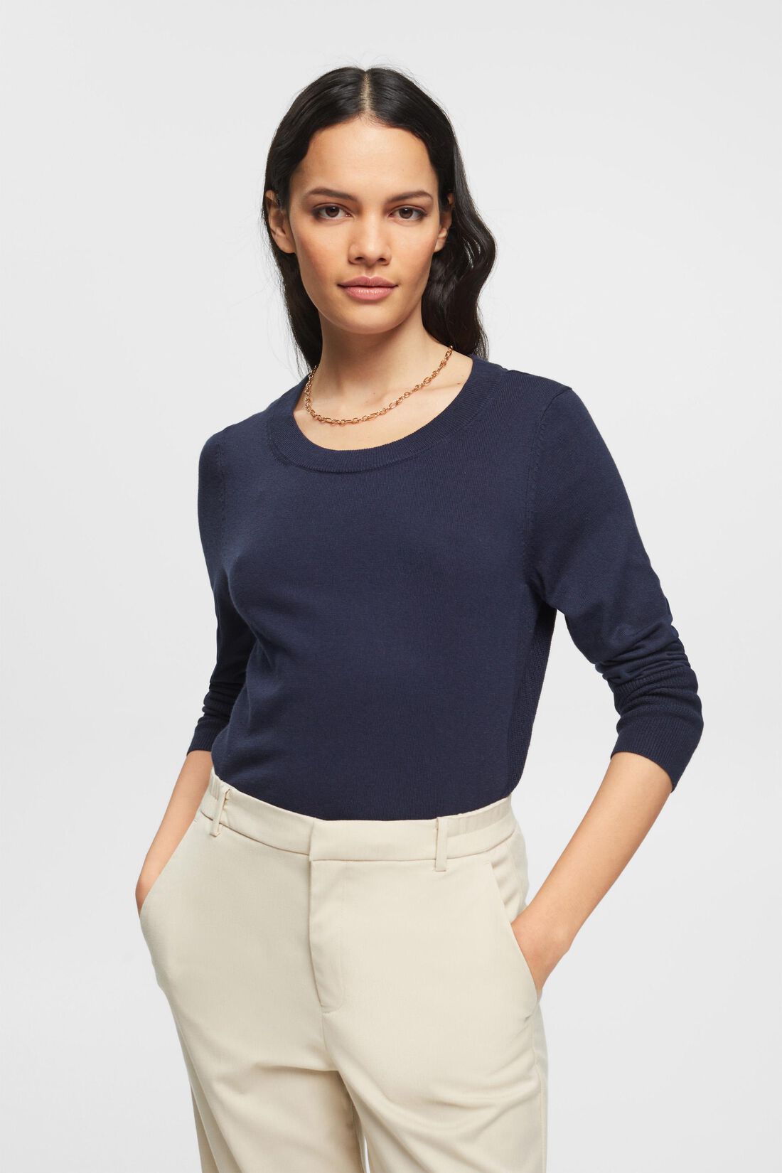 Fein gewebter Pullover