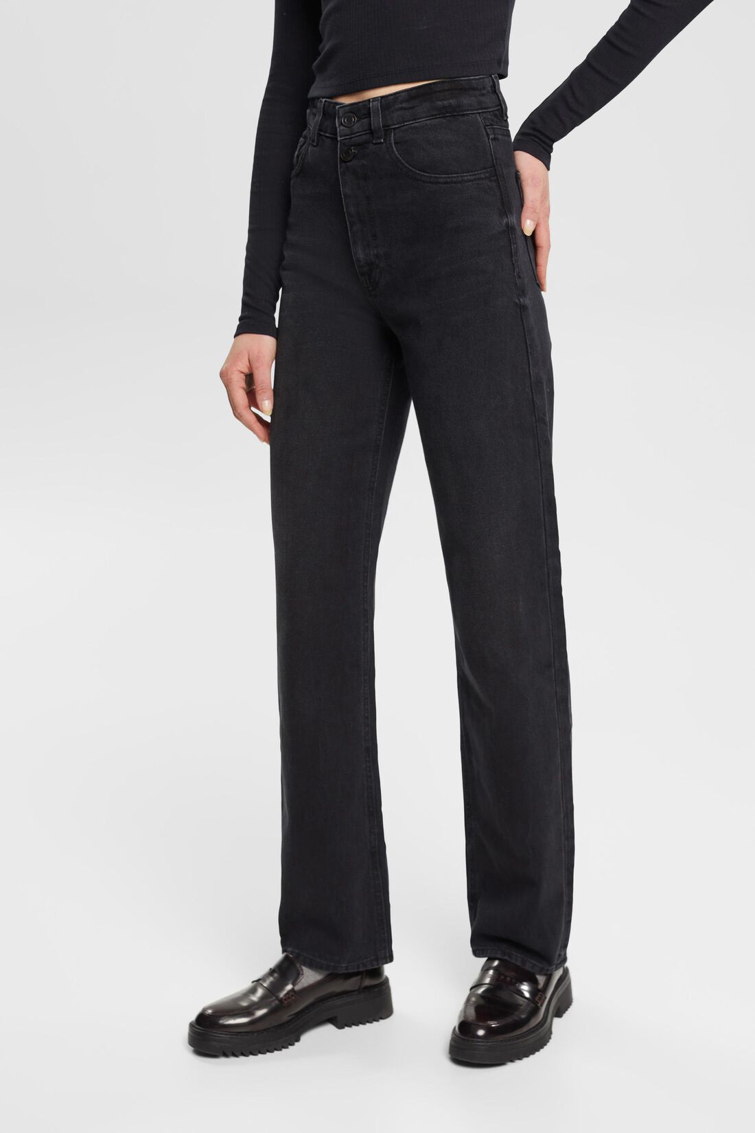 Gerade geschnittene 80er-Jahre-Jeans, 100 % Baumwolle