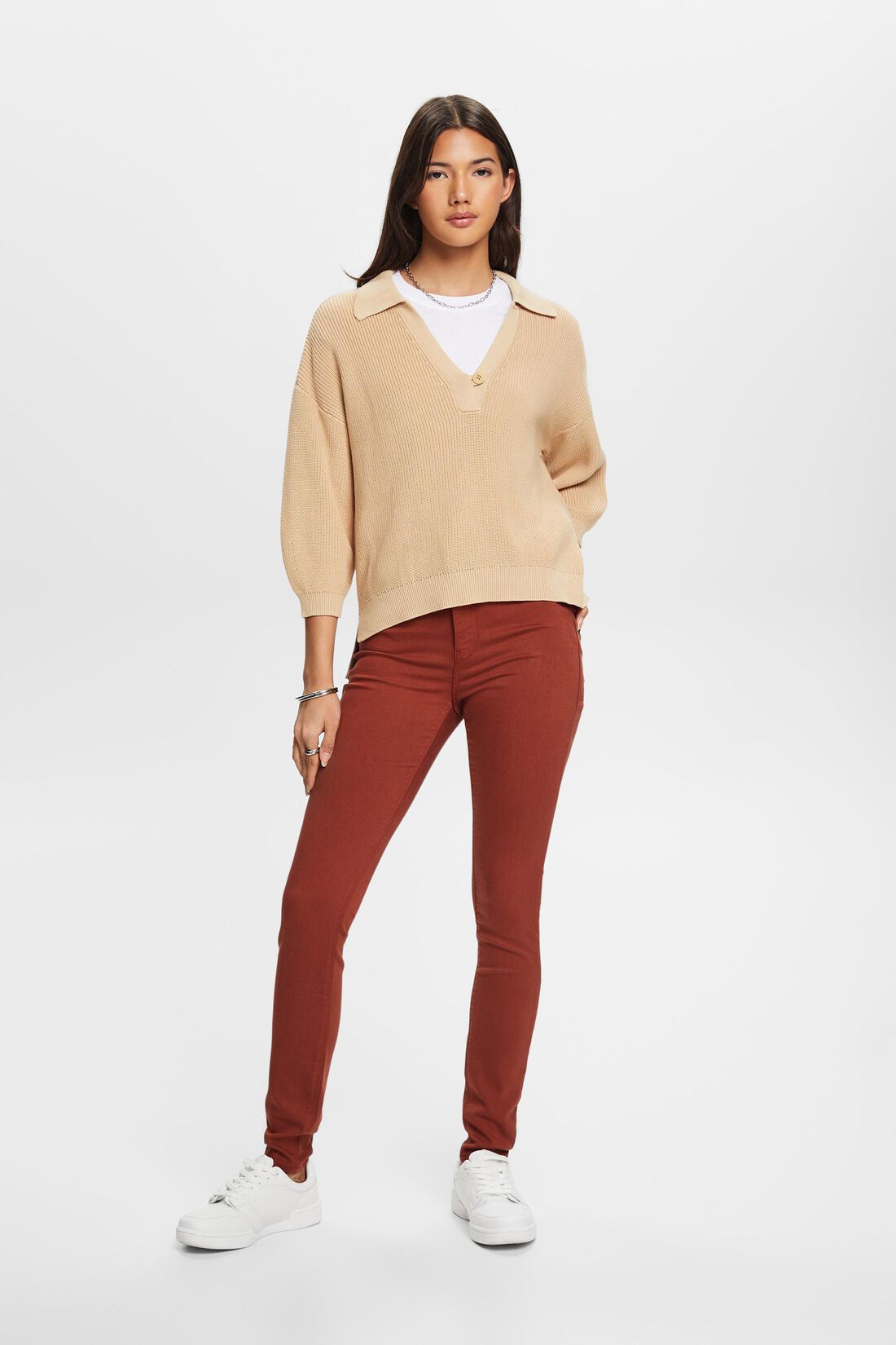 Skinny Jeans mit mittlerer Bundh&ouml;he