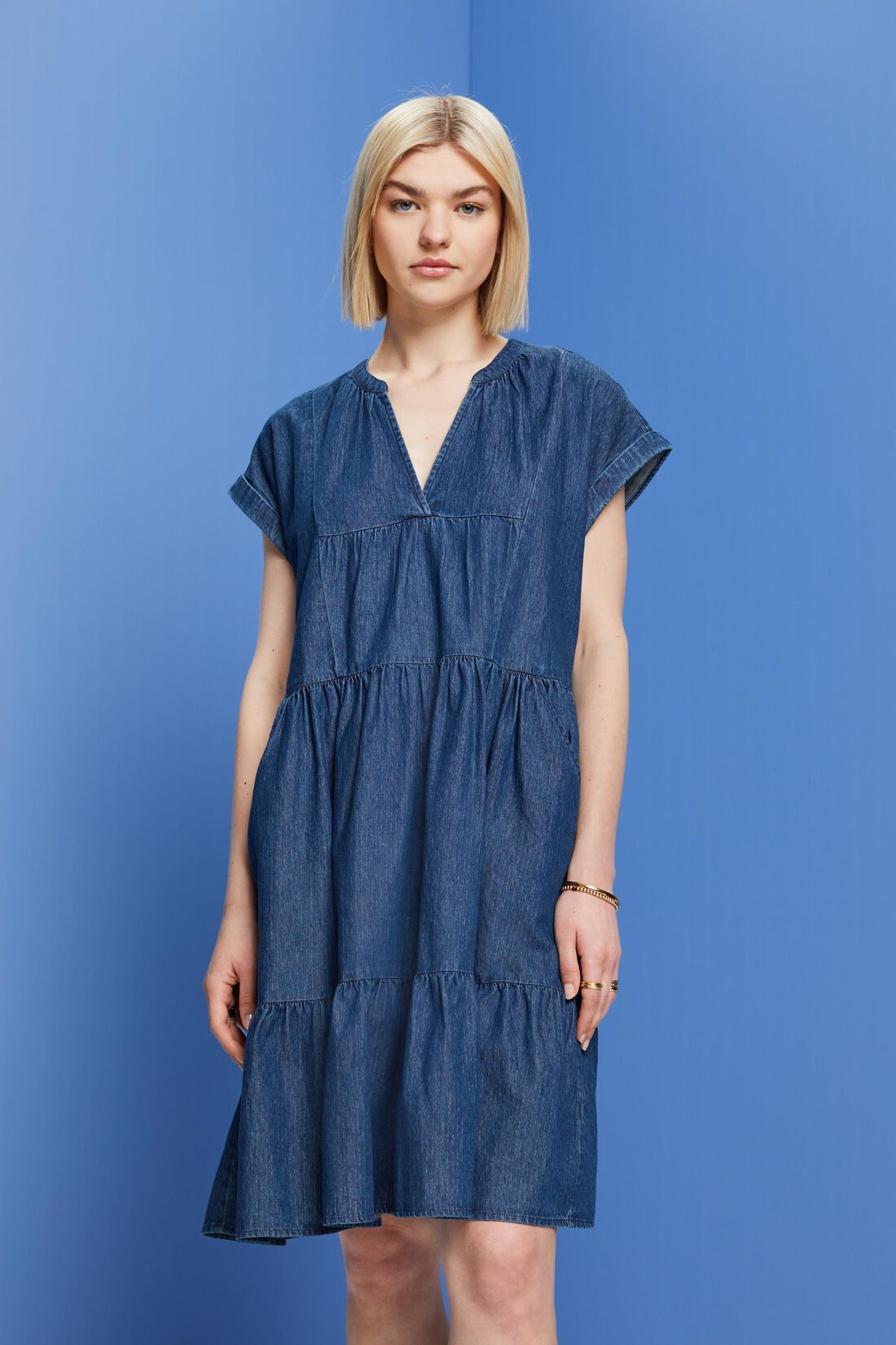 Leichtes Jeanskleid, 100% Baumwolle