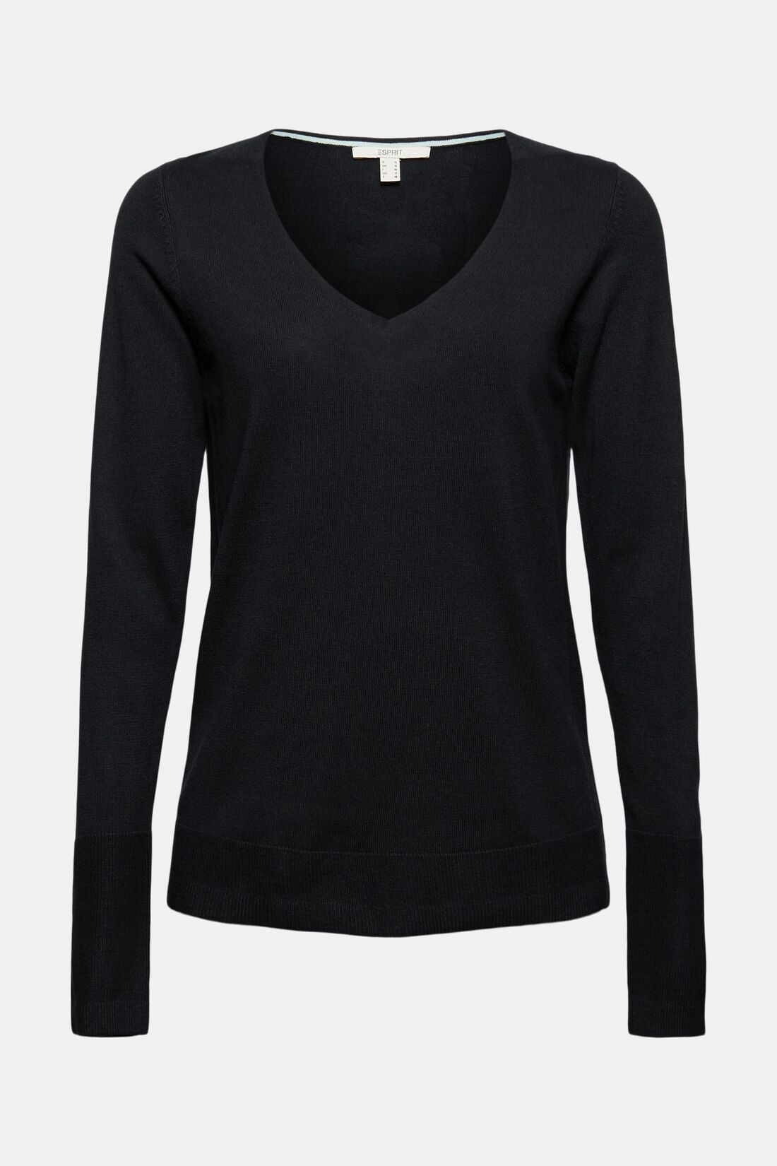 V-Neck-Pullover mit Organic Cotton