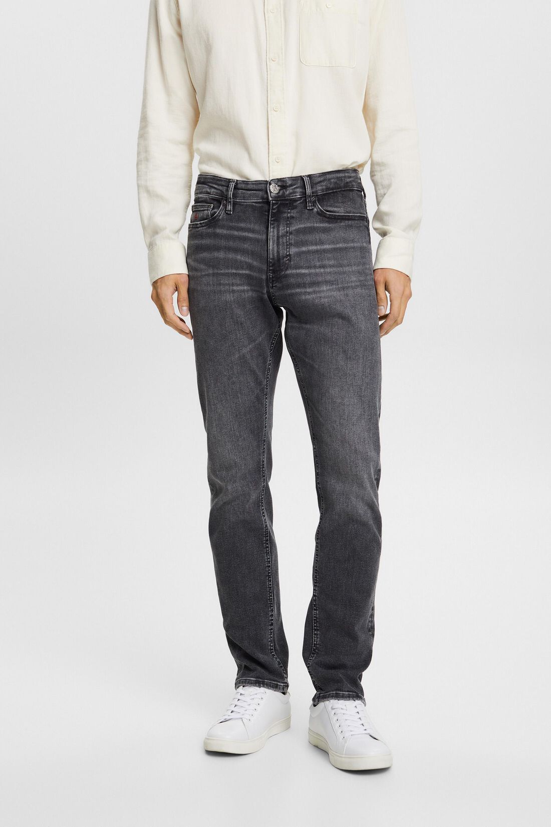 Schmale Jeans mit mittlerer Bundh&ouml;he