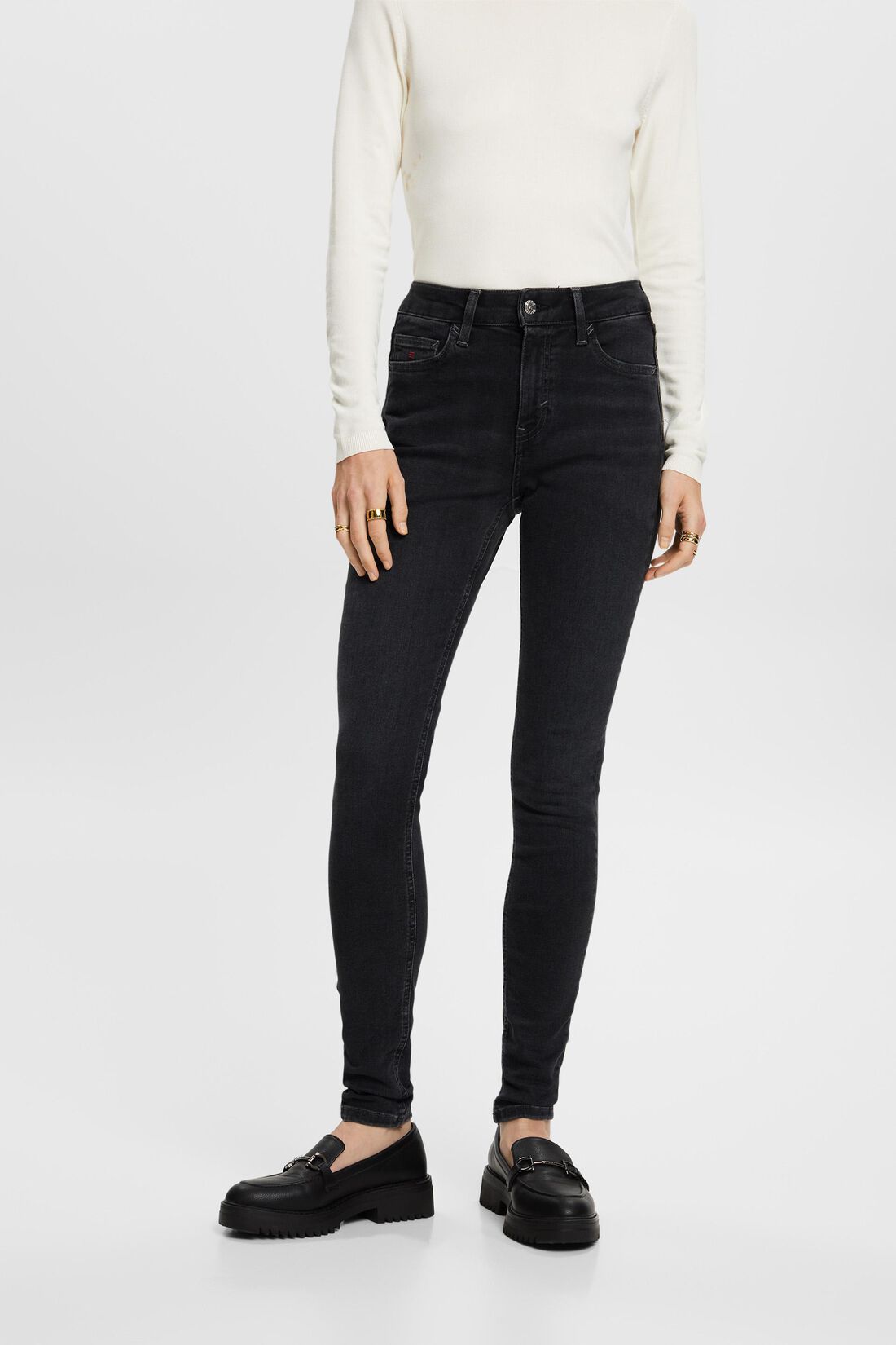 Skinny Jeans mit hohem Bund