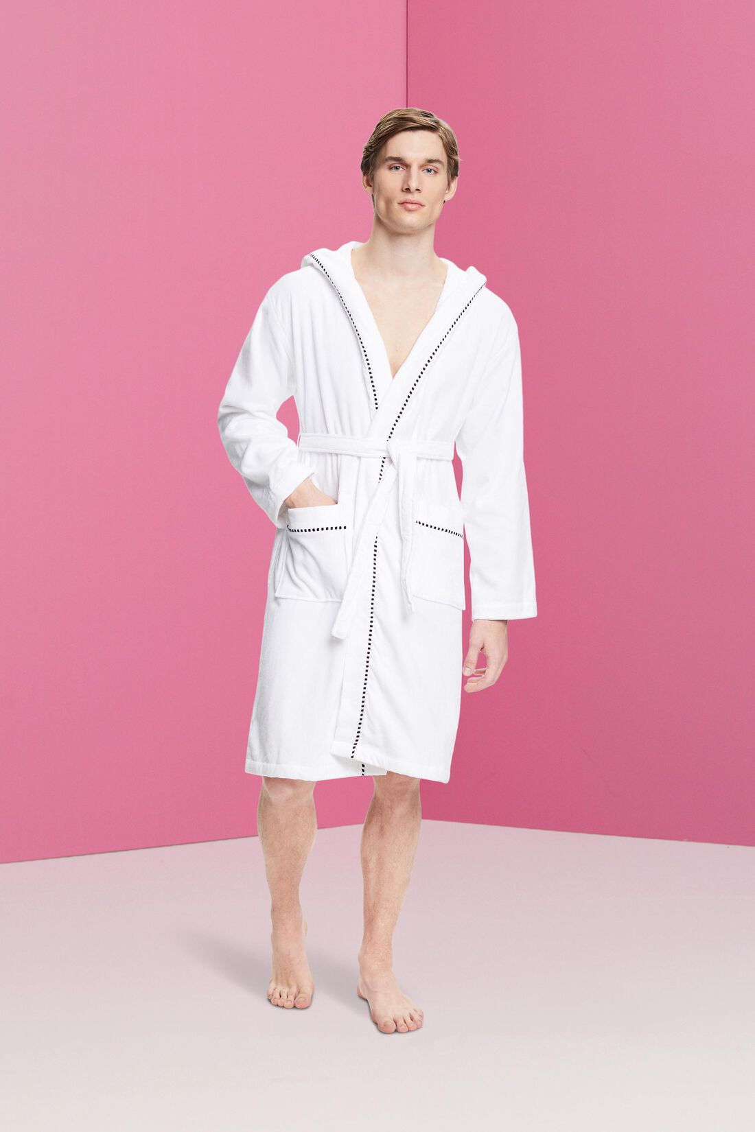 Velours-Bademantel, 100% Baumwolle