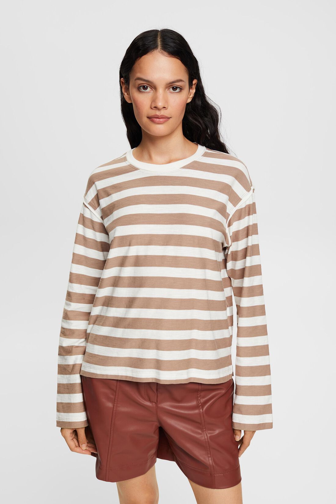 Gestreiftes Longsleeve, 100% Baumwolle