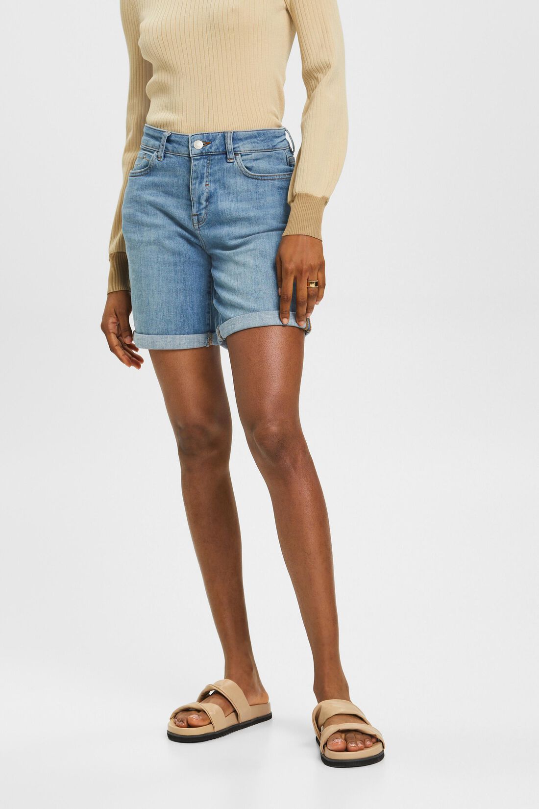 Jeans-Shorts mit Stretch