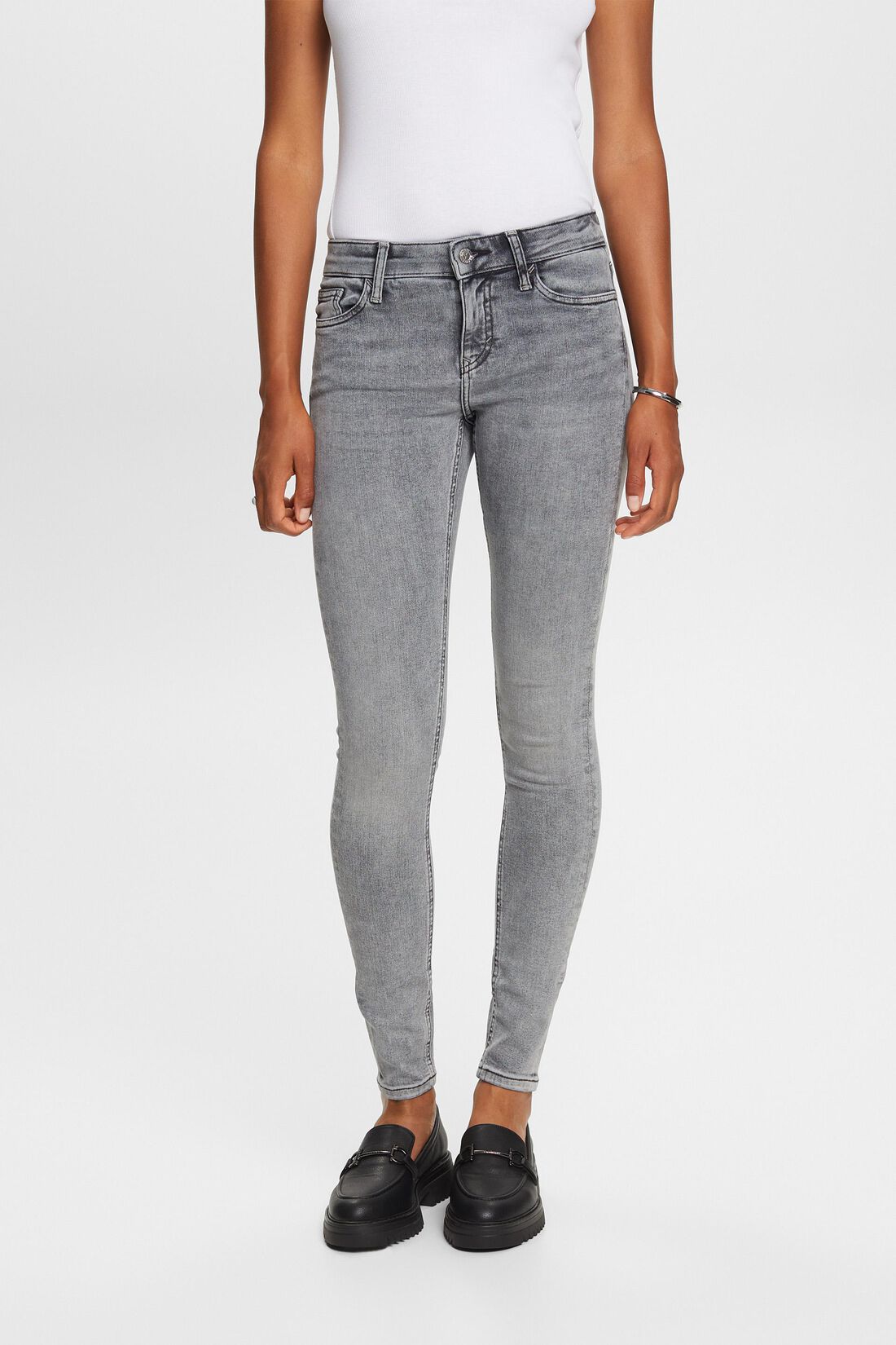 Skinny Jeans mit mittlerer Bundh&ouml;he