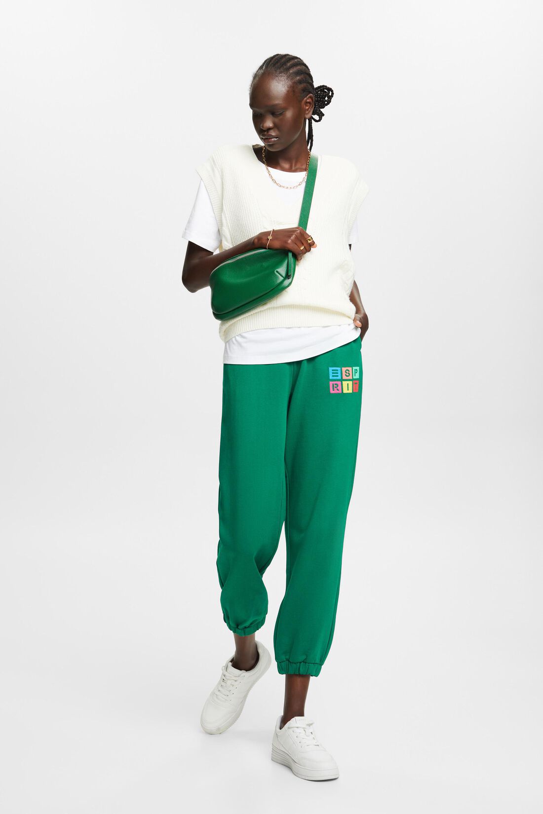 Track Pants aus Bio-Baumwolle mit Logostickerei