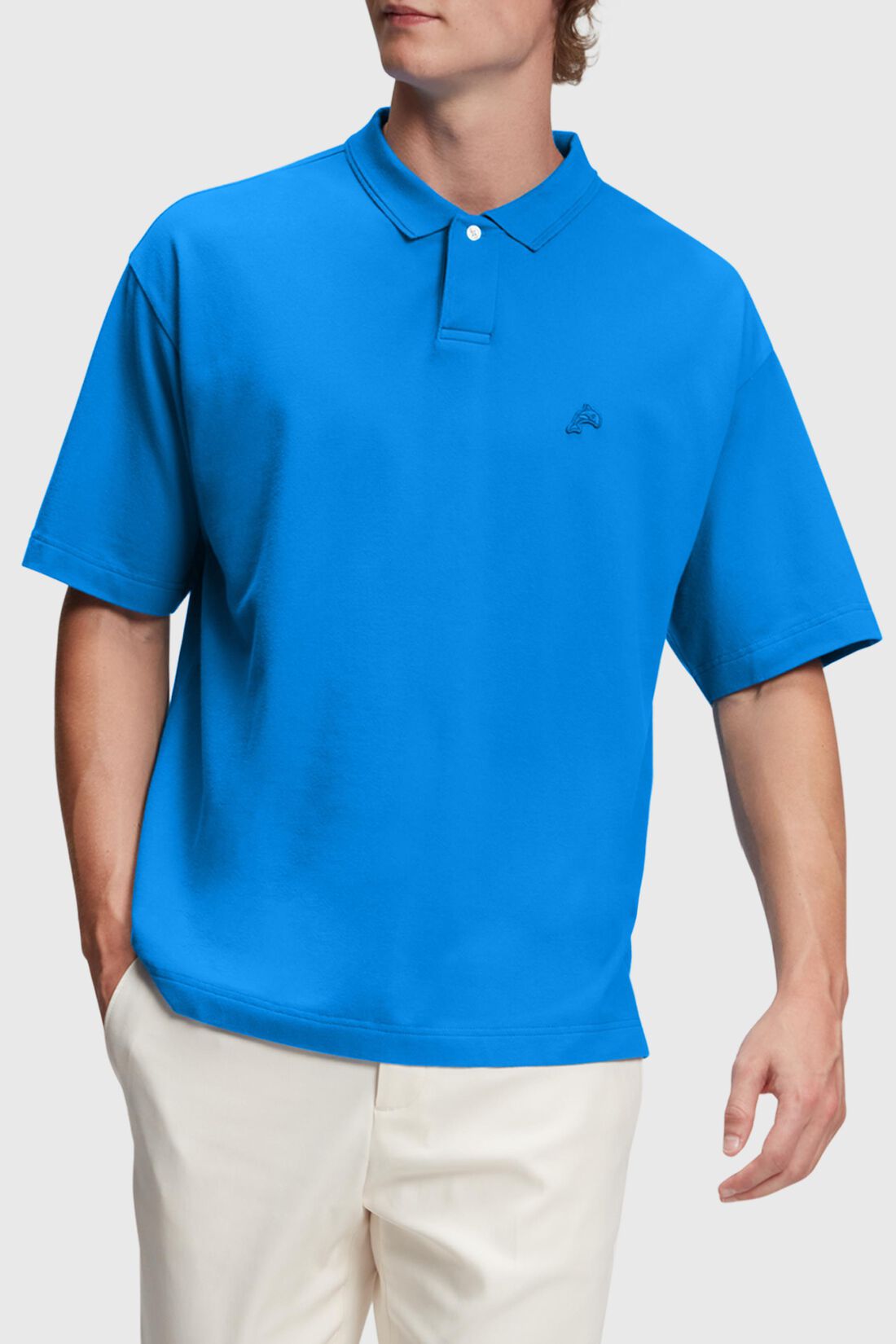 Relaxed Fit Poloshirt mit Dolphin-Badge