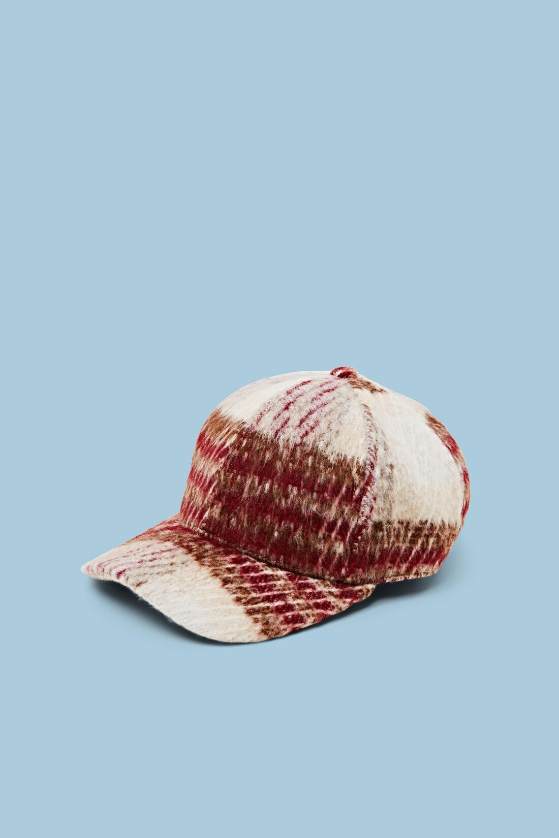 Karierte Basecap in Brushed-Optik