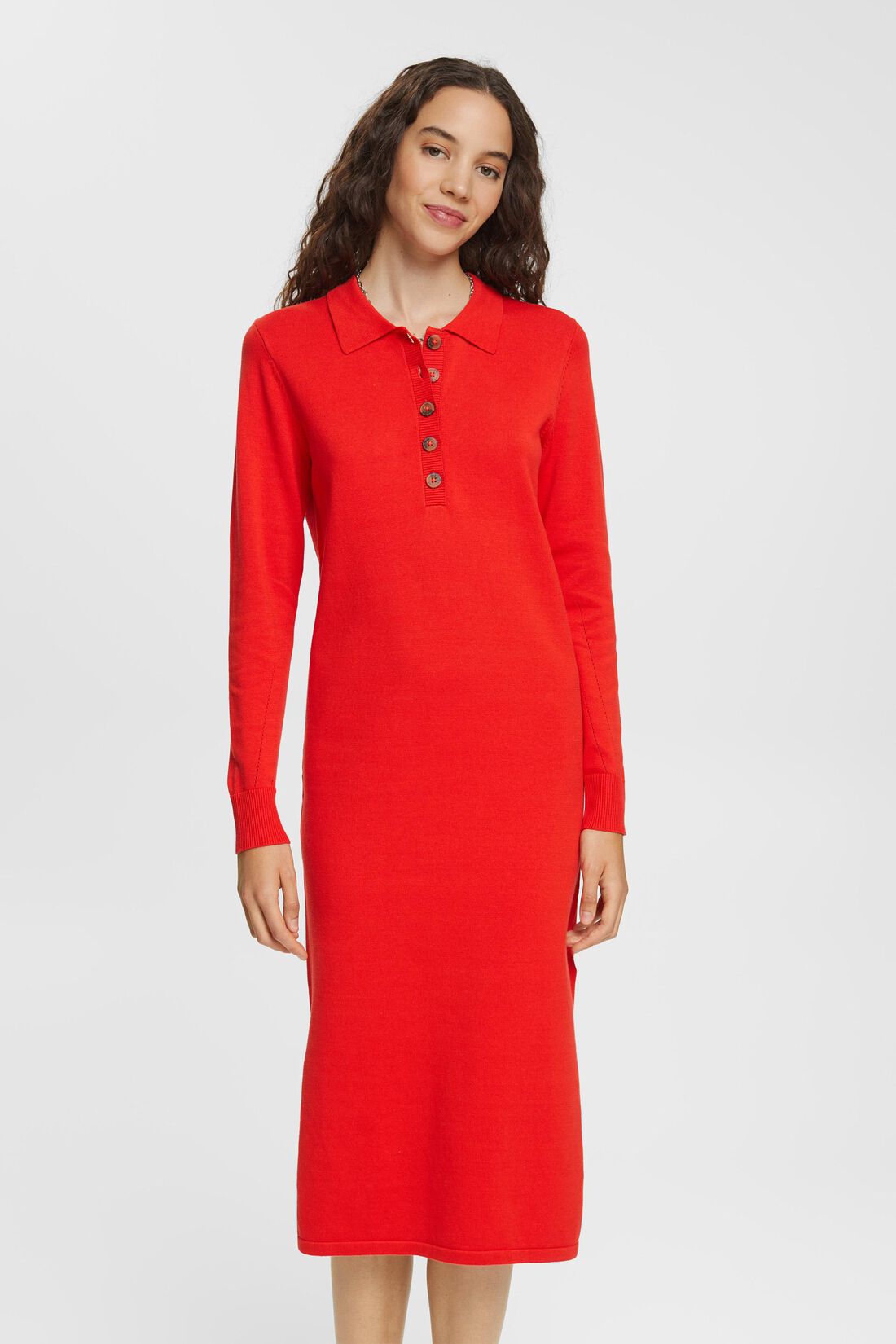 Strickkleid mit Polokragen