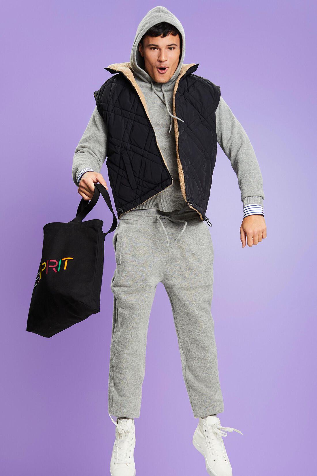 Unisex Strick-Jogginghose aus Wolle und Kaschmir