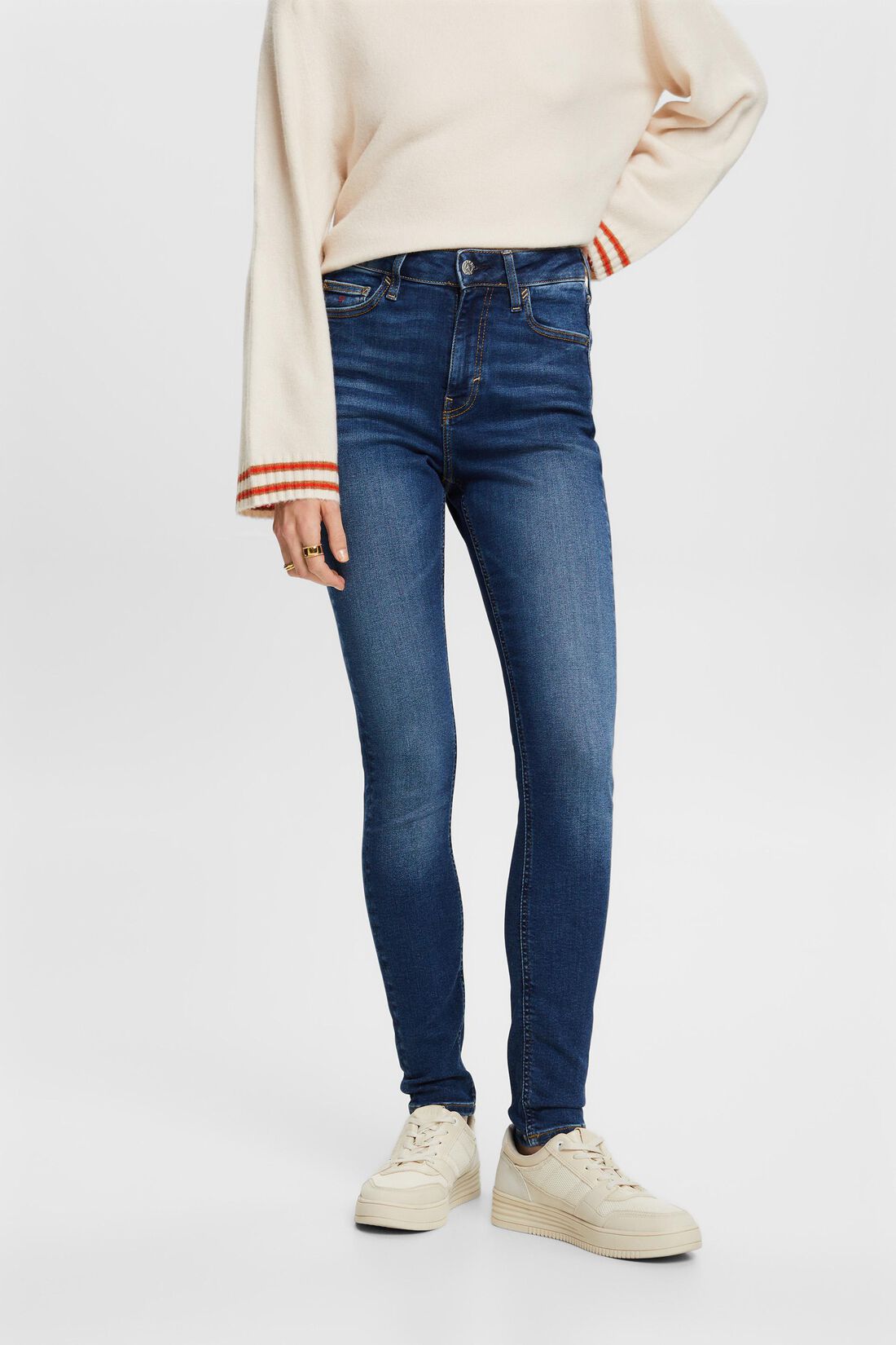 Skinny Jeans mit hohem Bund