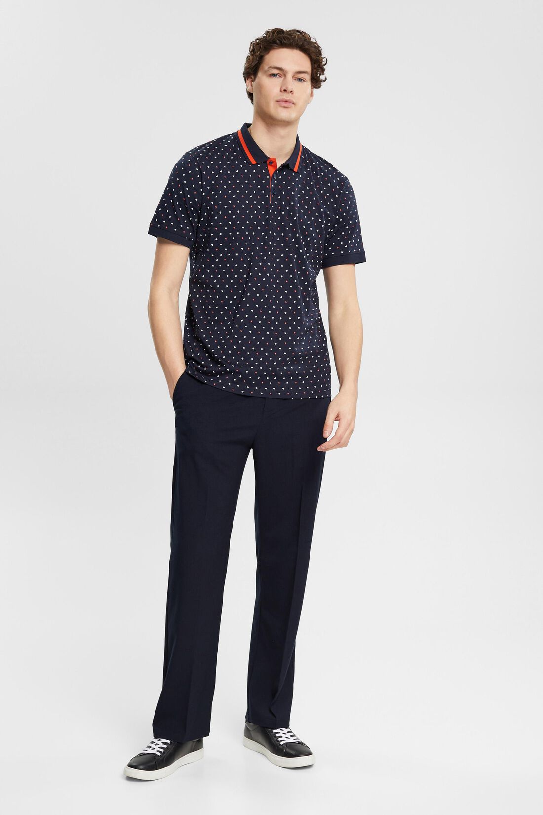 Poloshirt mit Allover-Muster