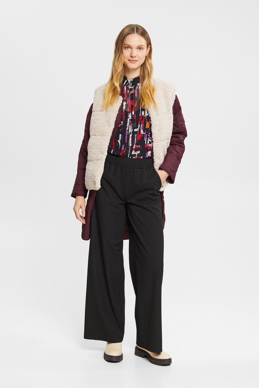 Chiffonbluse mit Muster