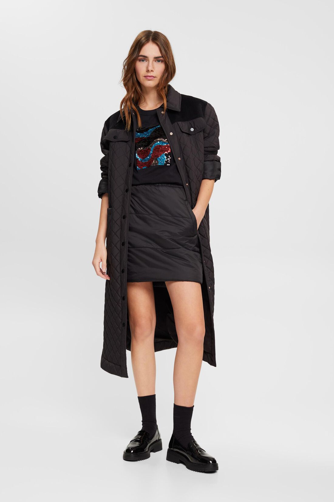 Oversize-T-Shirt mit Paillettenapplikation