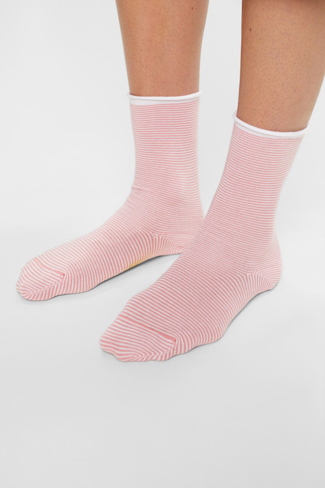 Gestreifte Socken mit Rollrand, Bio-Baumwolle
