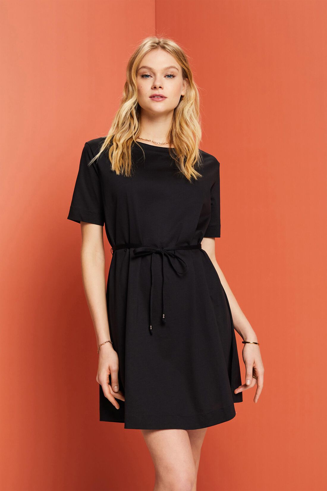 Jersey-Minikleid, 100 % Baumwolle