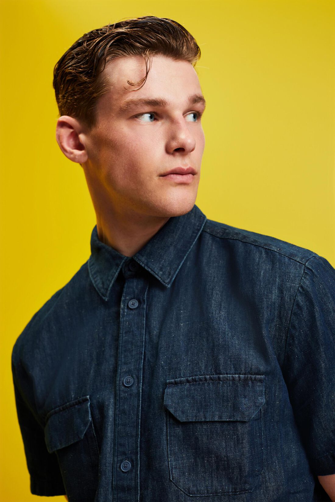 Kurzarmhemd im Jeans-Look