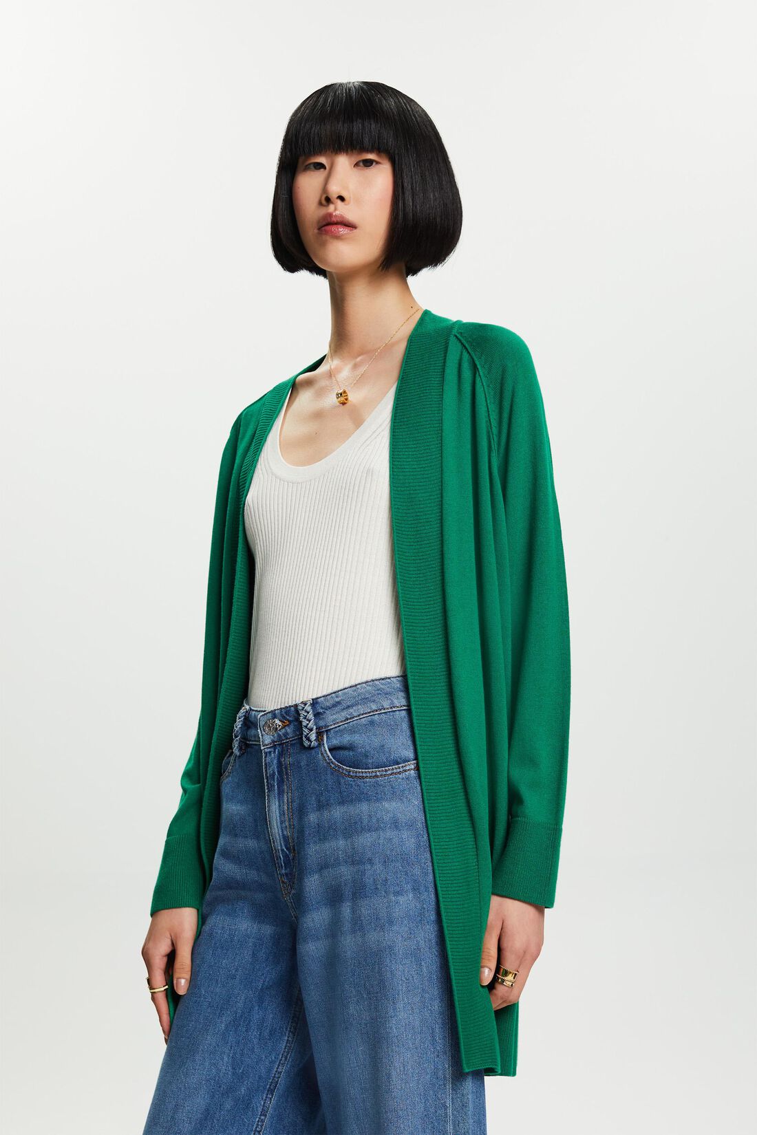 Langer, offener Cardigan