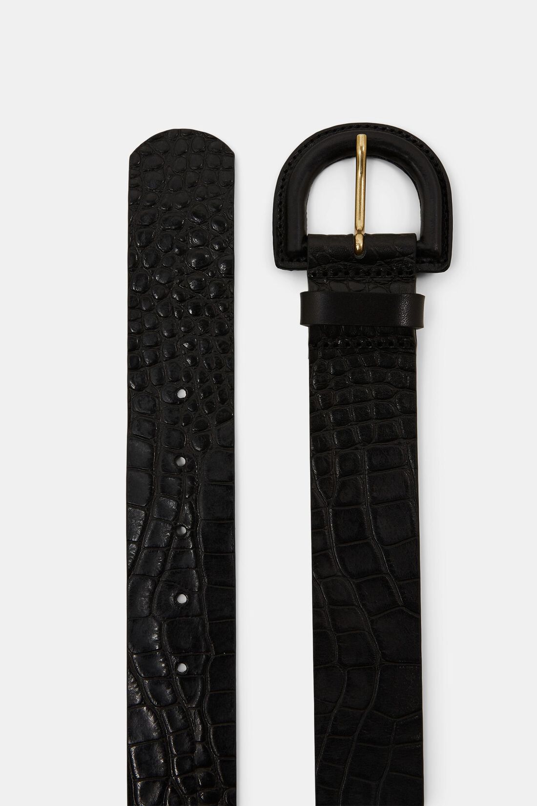 Lederg&uuml;rtel in strukturierter Croco-Optik