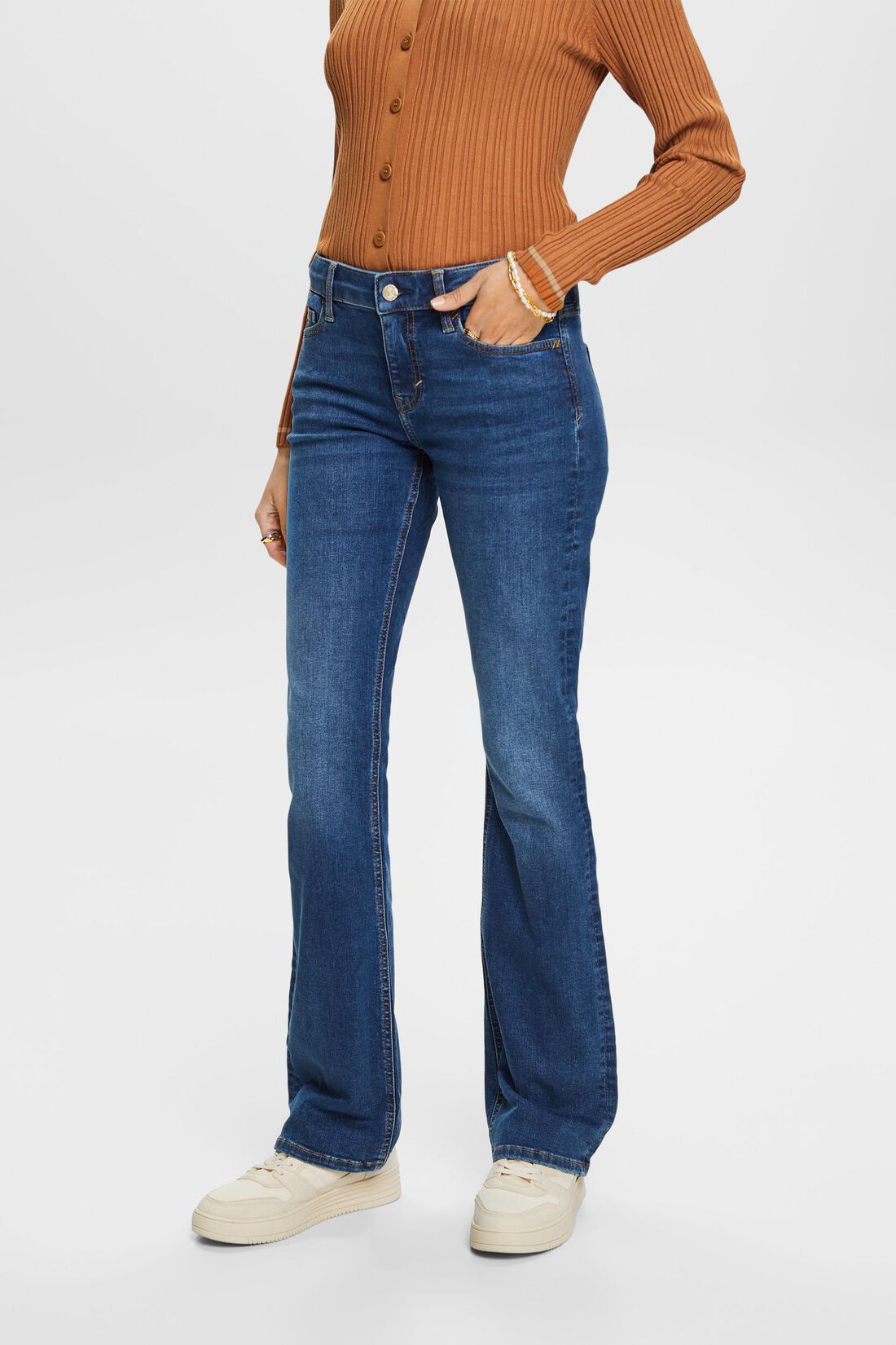 Bootcut Jeans mit mittlerer Bundh&ouml;he