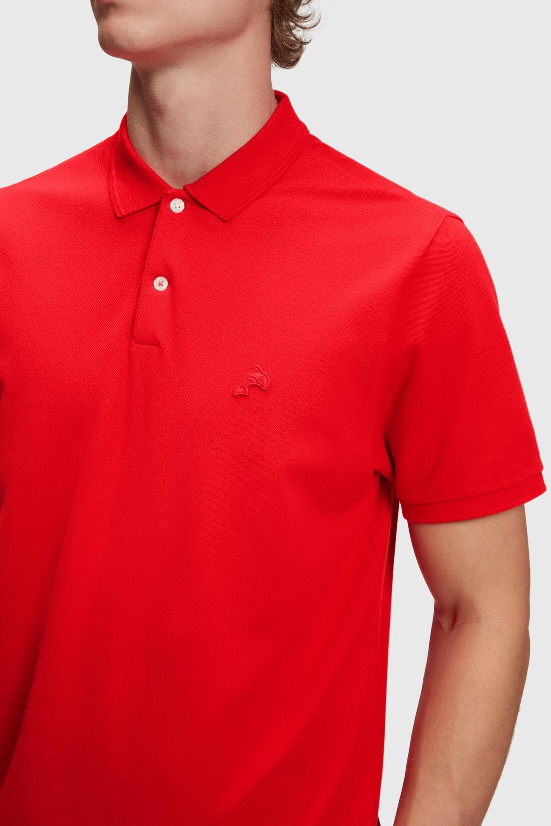 Klassisches Tennis-Poloshirt mit Dolphin-Batch