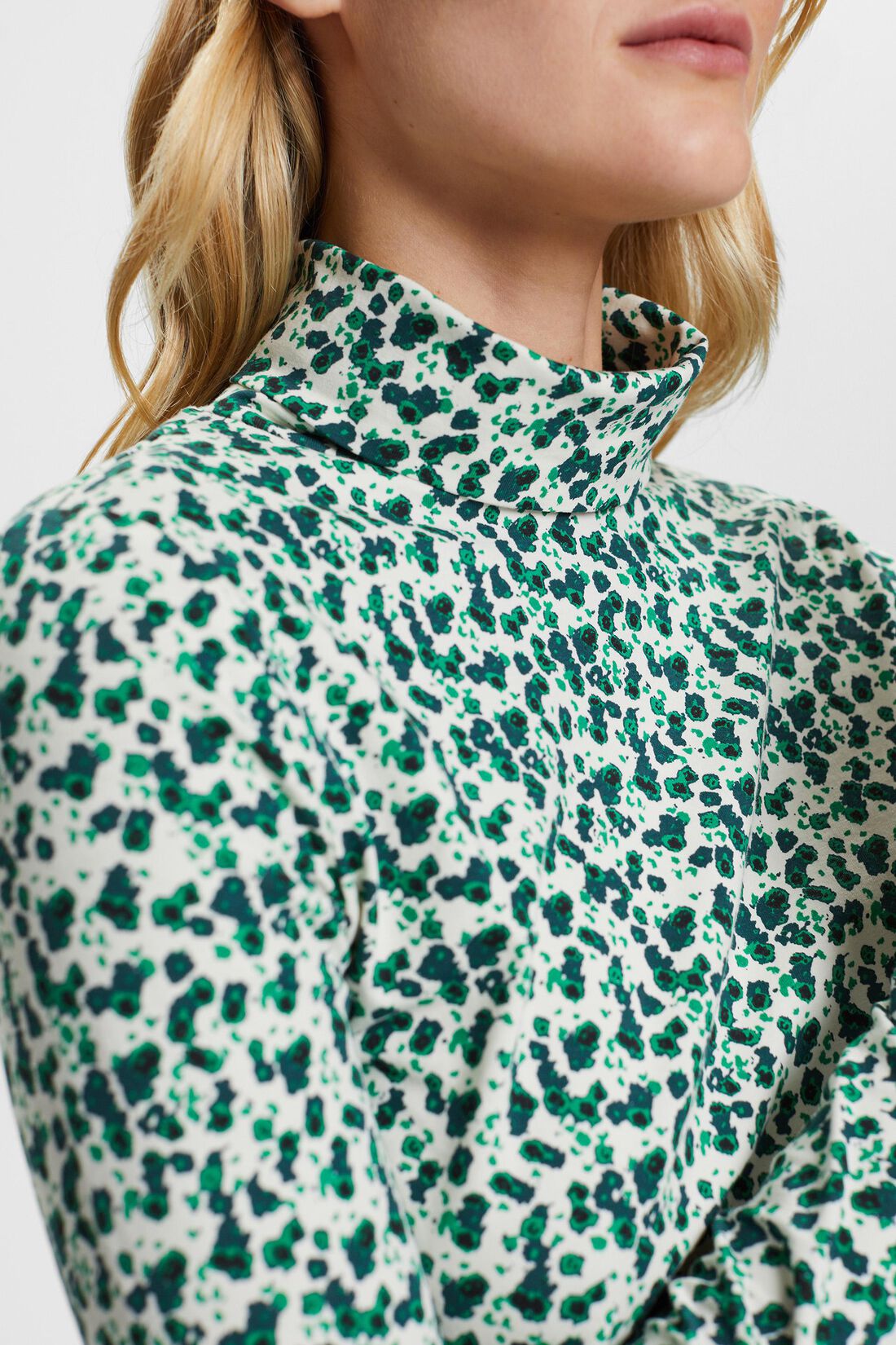 Longsleeve mit Print und Rollkragen