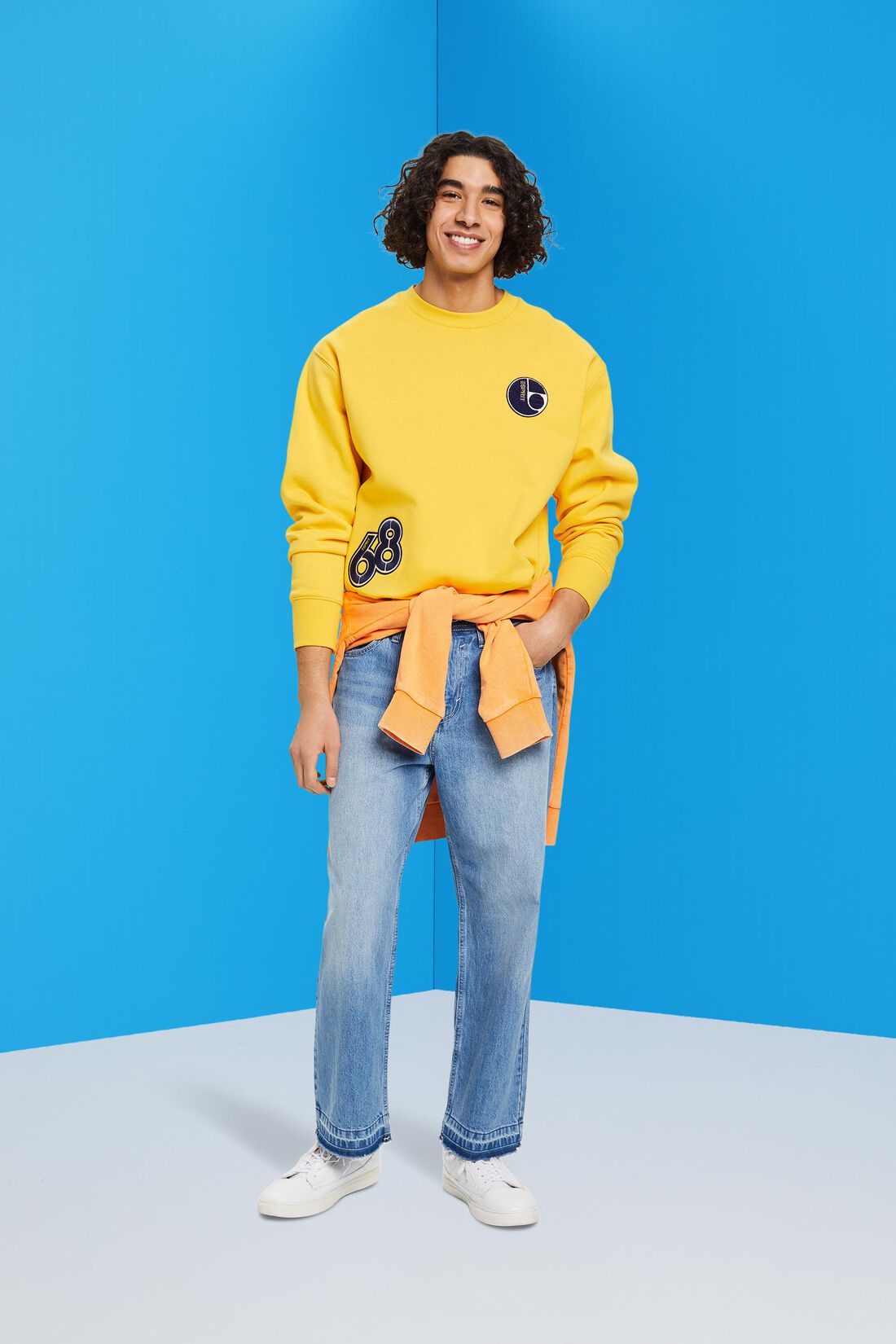 Gerade Jeans mit weitem Bein