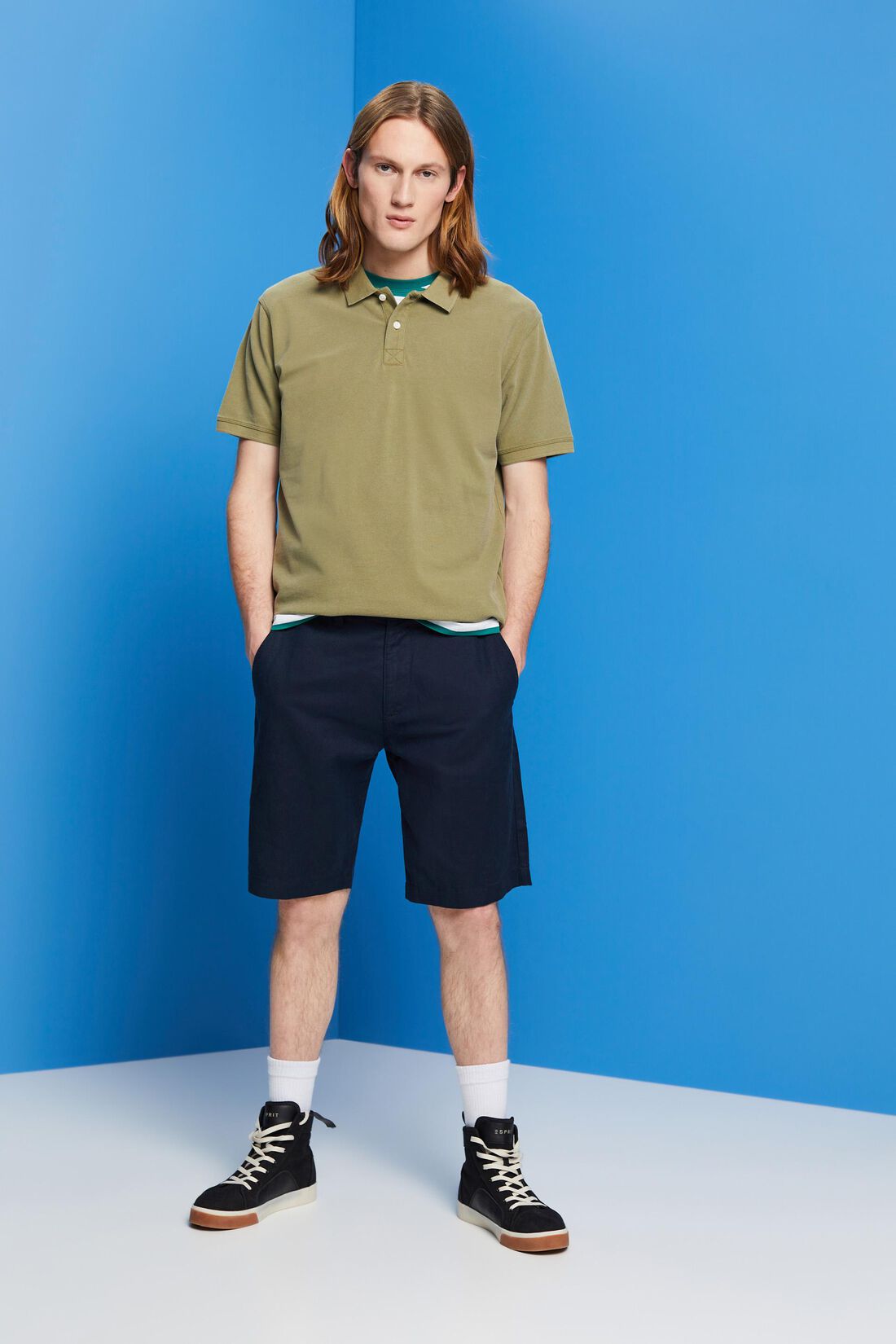 Poloshirt aus Stone-Washed-Baumwollpikee