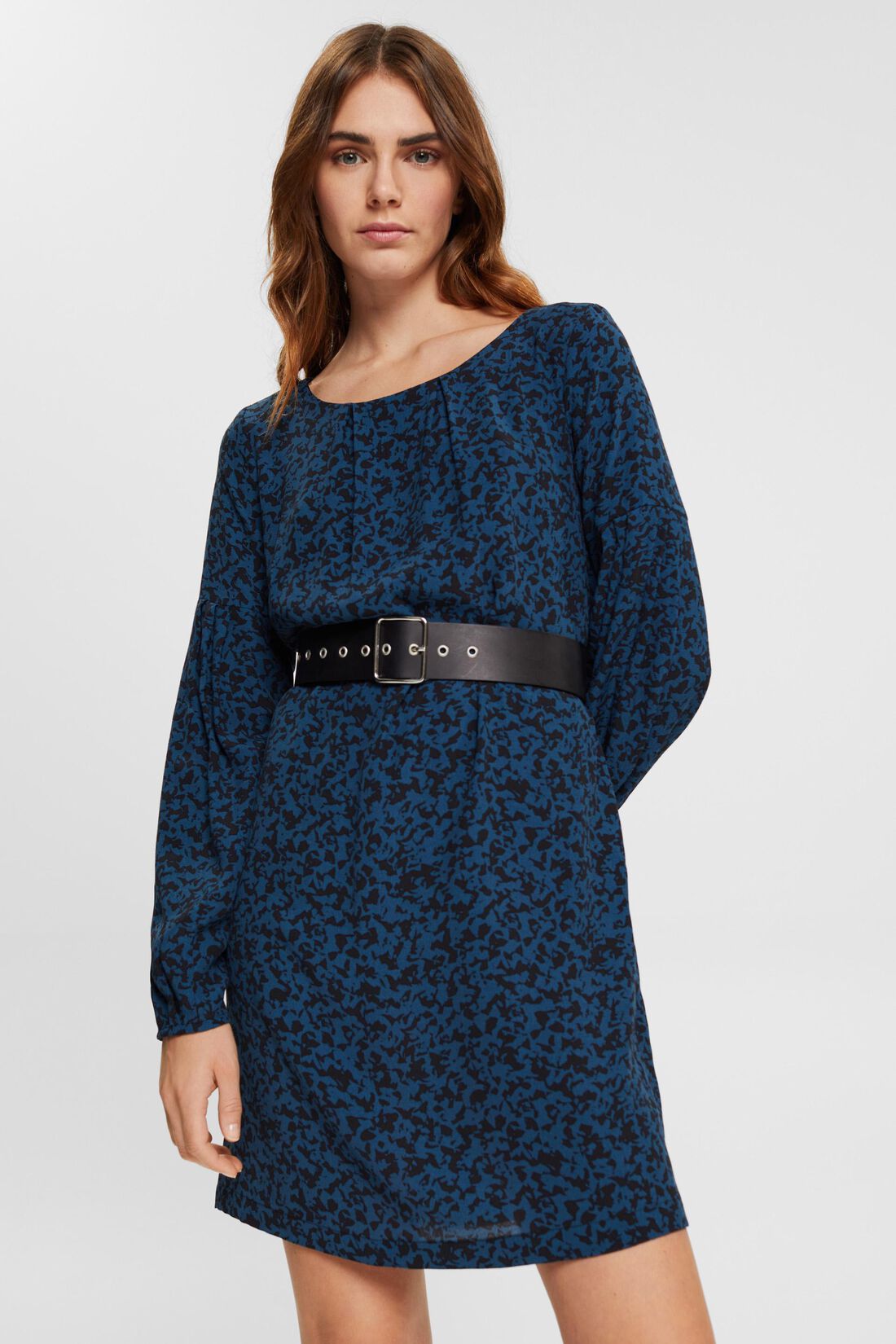 Gemustertes Minikleid aus Viskose
